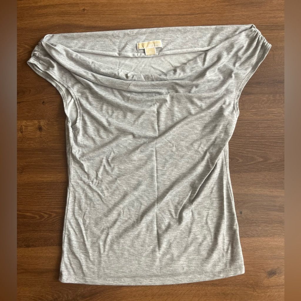 Michael Kors Michael Kors Gray Women's Shirt - Cowl Neck Size L / US 10 / IT 46 - 1 Thumbnail