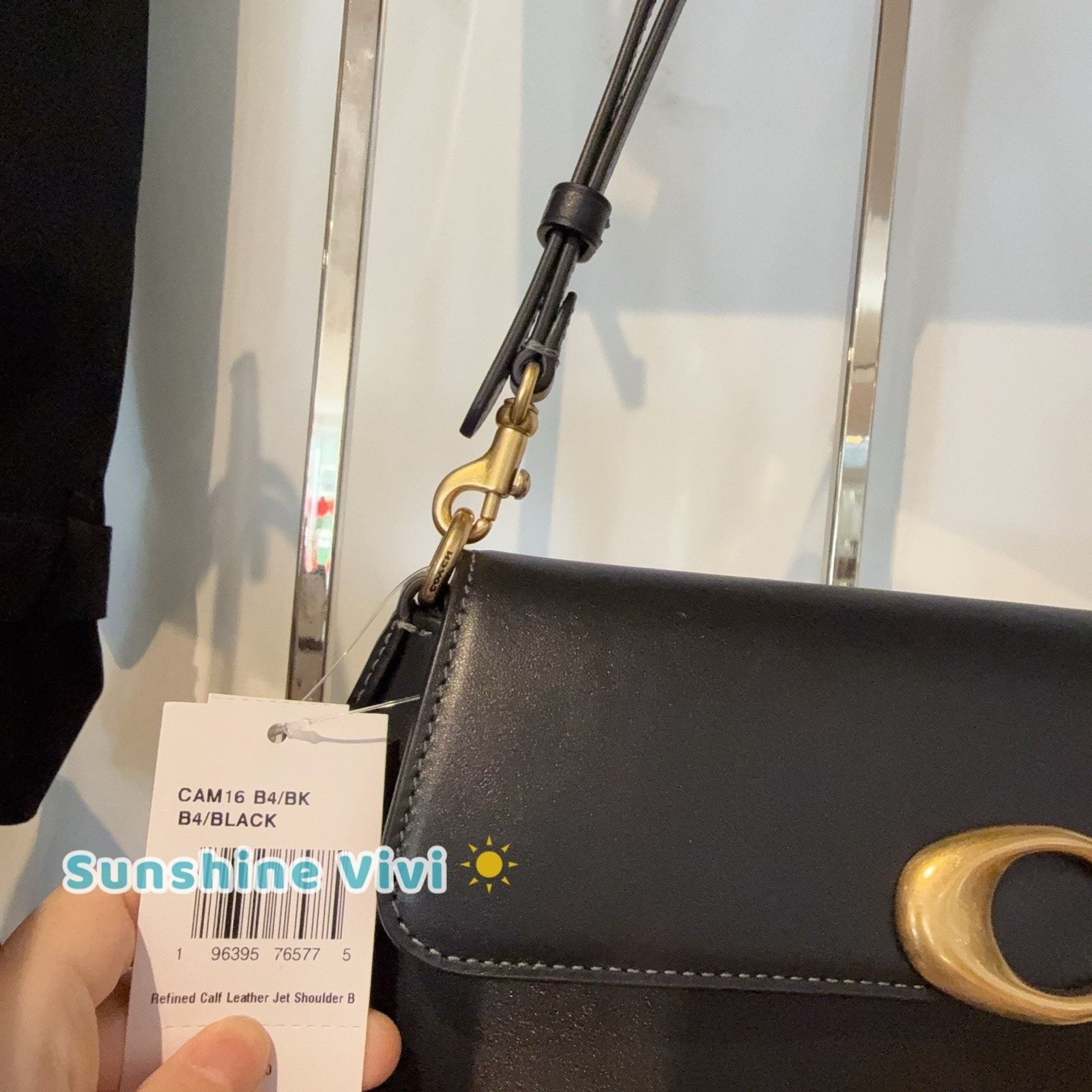 Coach NWT COACH CAM16 Jet Shoulder Bag Refined Calf Leather Black Size ONE SIZE - 2 Thumbnail