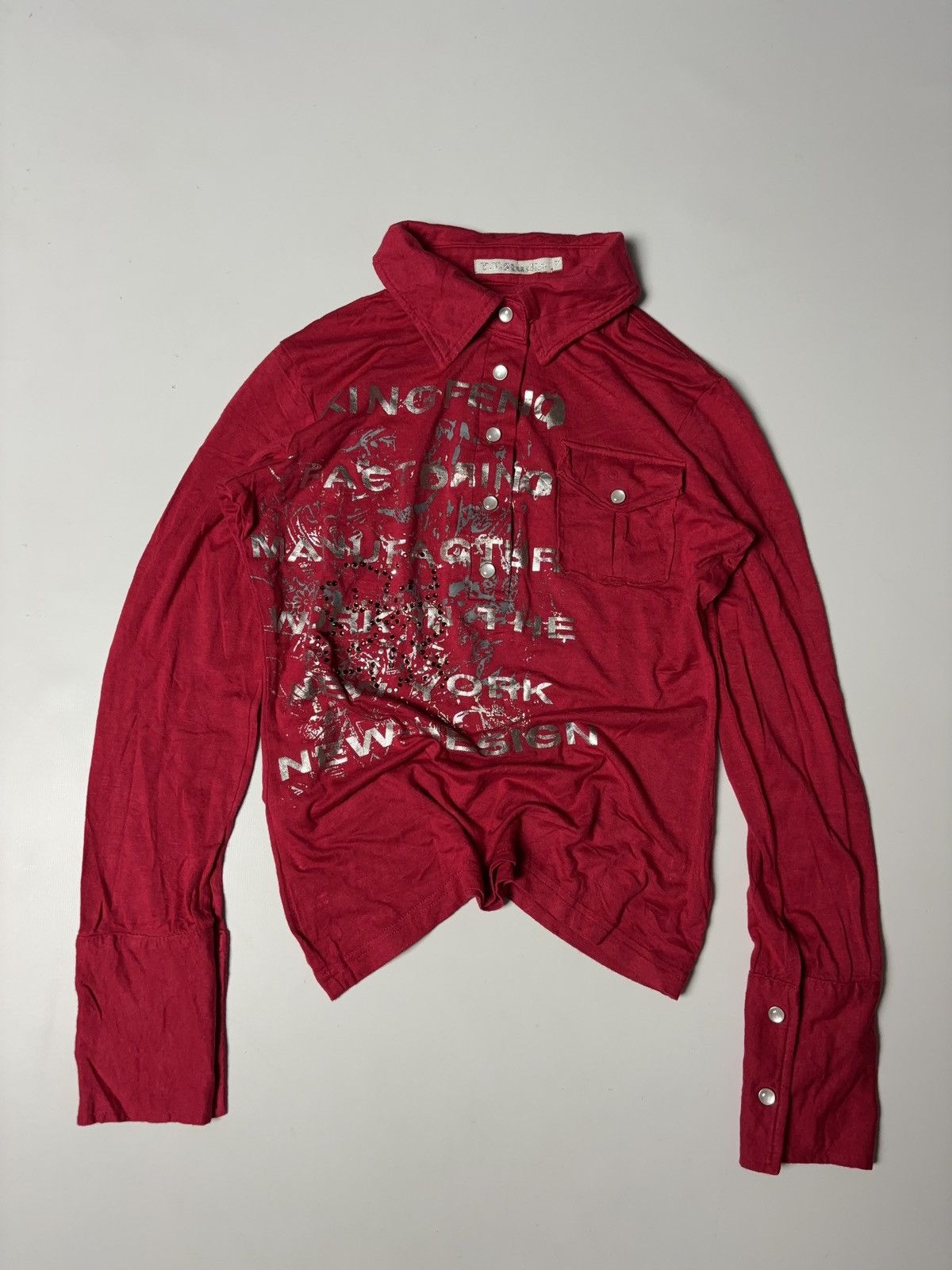 Vintage VINTAGE PRINTED LONG SLEEVE TOP Size M / US 6-8 / IT 42-44 - 1 Thumbnail