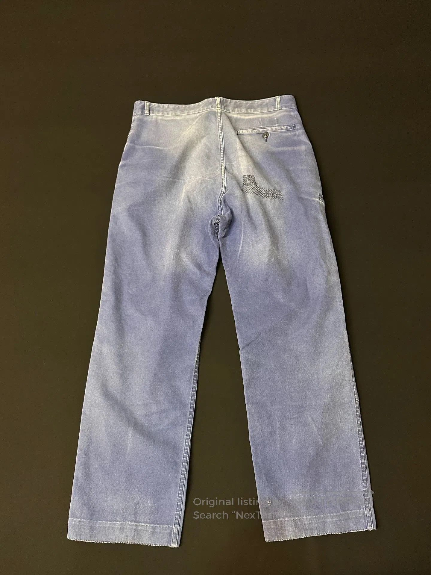 Vintage Vintage 50s French Workwear Distressed Canvas Pants. Size US 31 - 6 Thumbnail