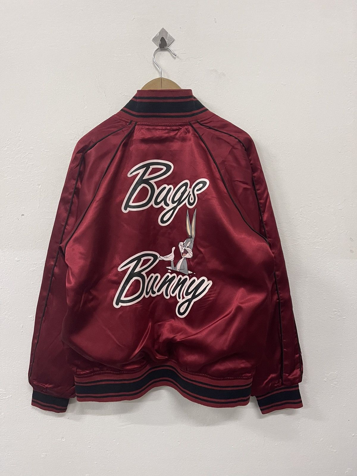 Cartoon Network Bugs Bunny Satin Red Bomber jacket Size US M / EU 48-50 / 2 - 2 Thumbnail