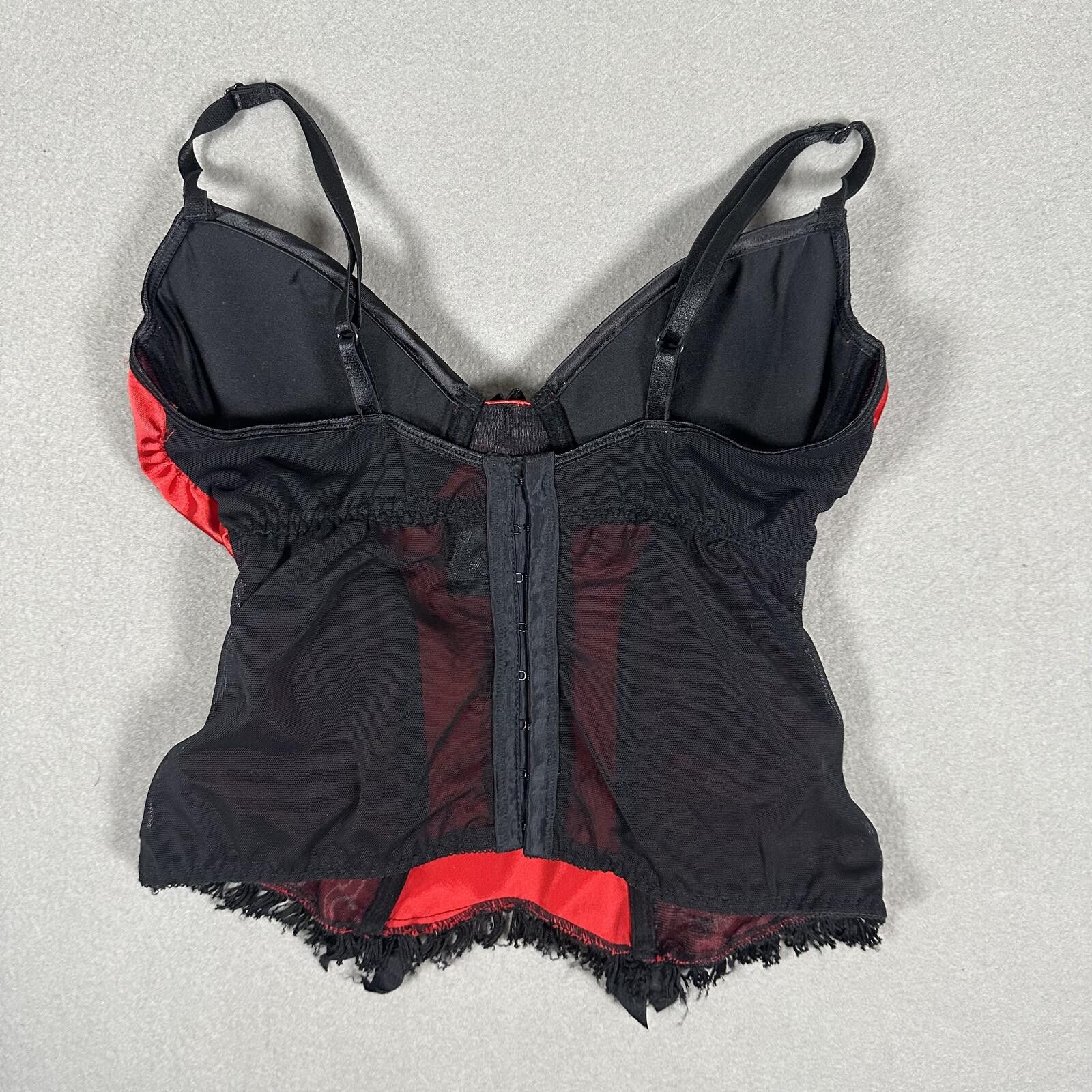 Other Fredrick’s Of Hollywood Corset Top Red Black Y2K Size S / US 4 / IT 40 - 2 Thumbnail