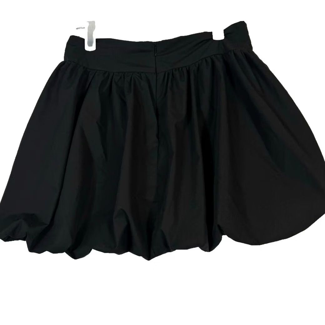 Cider Cider Mini Skirt Women’s M Black Puffy Bottom Polyester Trendy Flare Style W 251 Size 32" / US 10 / IT 46 - 2 Thumbnail