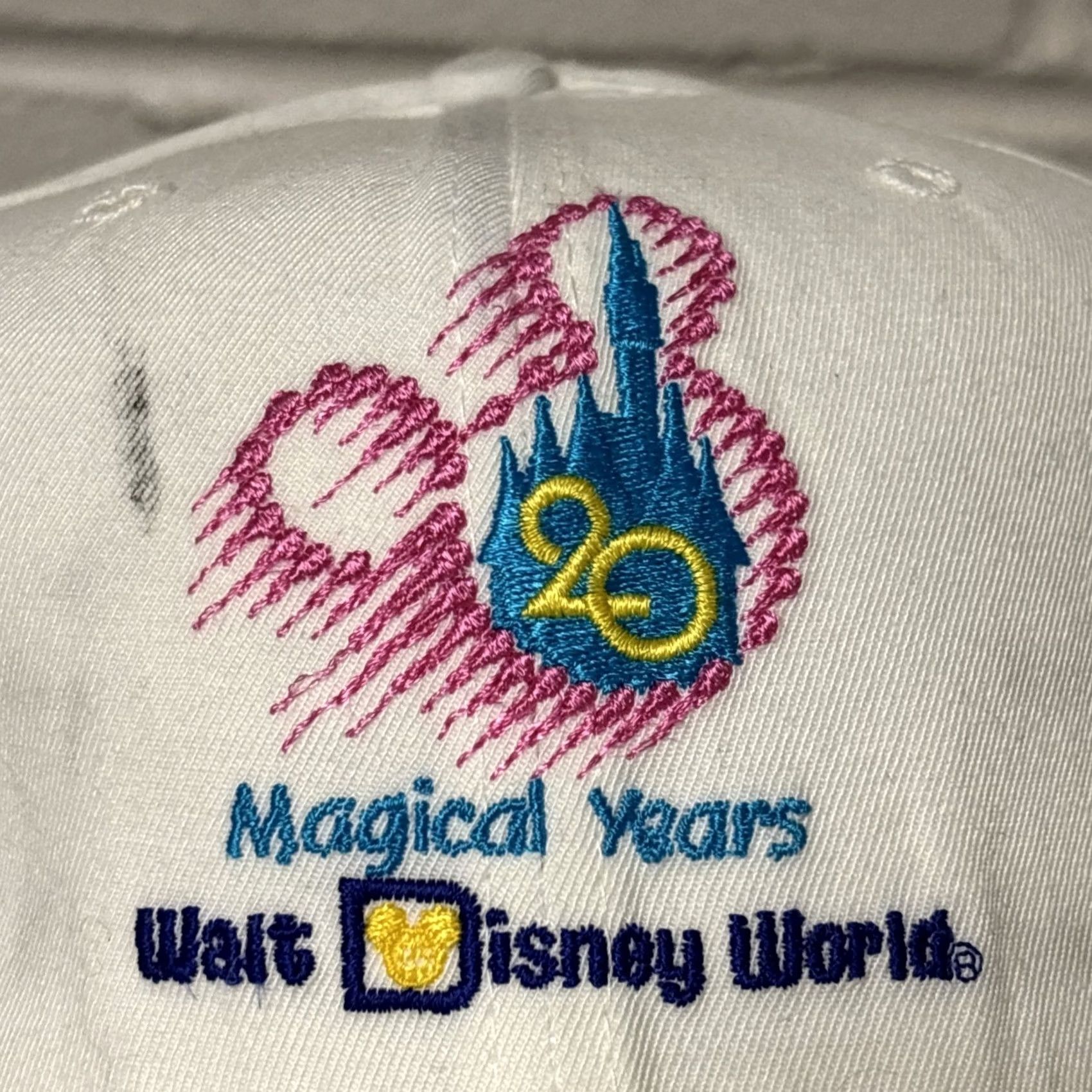 Disney VINTAGE Walt Disney World 20 Magical Years Snapback Hat Unisex Adults Adjustable White Baseball Hat Mens Womens Girls Boys Size ONE SIZE - 3 Thumbnail