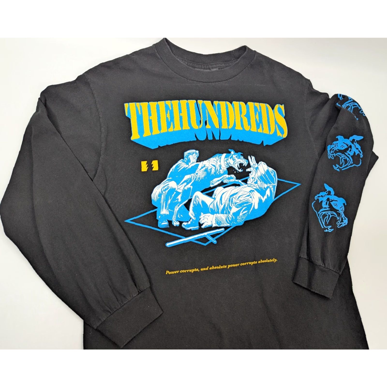 The Hundreds VINTAGE The Hundreds Power Corrupts Long Sleeve T-Shirt M Black Cotton Logo Mens Size US M / EU 48-50 / 2 - 2 Thumbnail