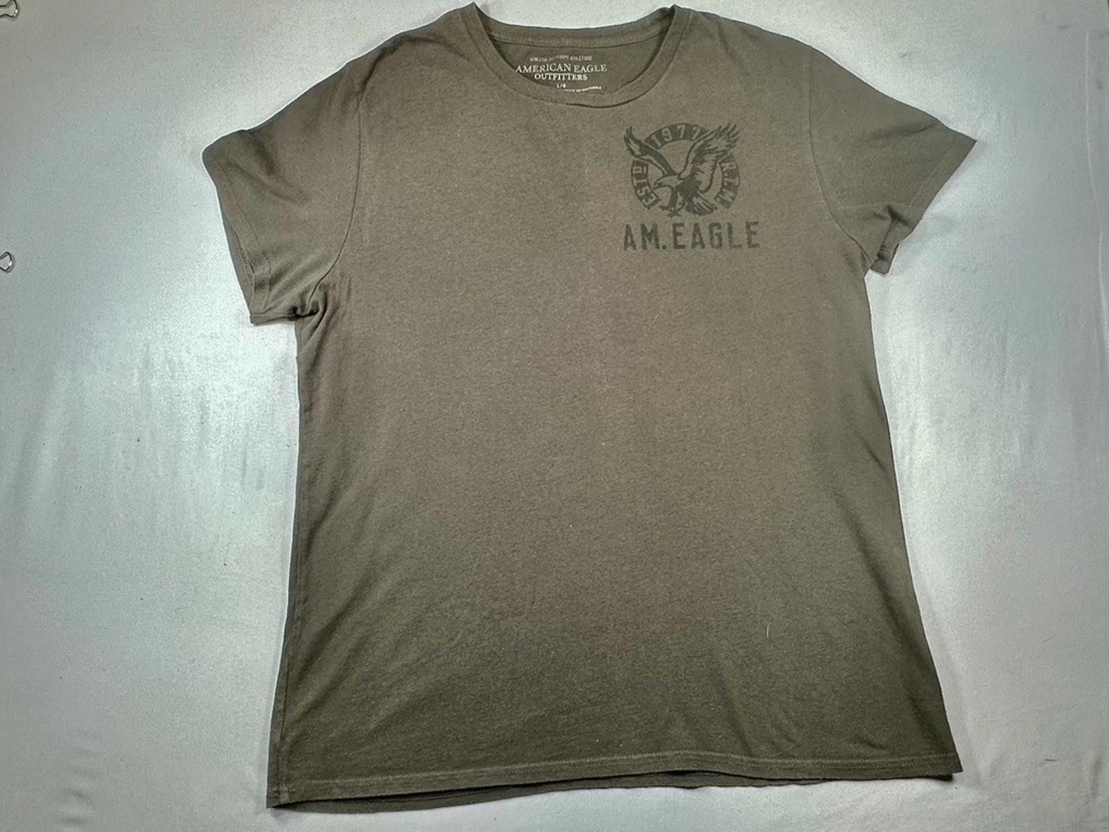 American Eagle Outfitters American Eagle Logo Athletic Fit T-Shirt Green Men's Large Size US L / EU 52-54 / 3 - 1 Thumbnail