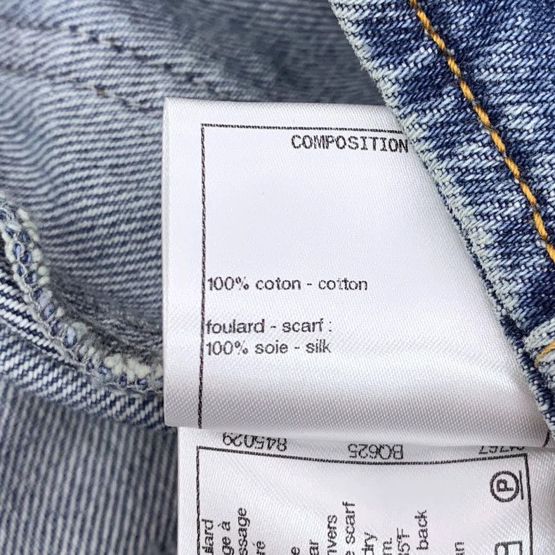Chanel Chanel Blue washed cotton denim wide-leg trousers Size 24" / US 00 / IT 34 - 7 Thumbnail