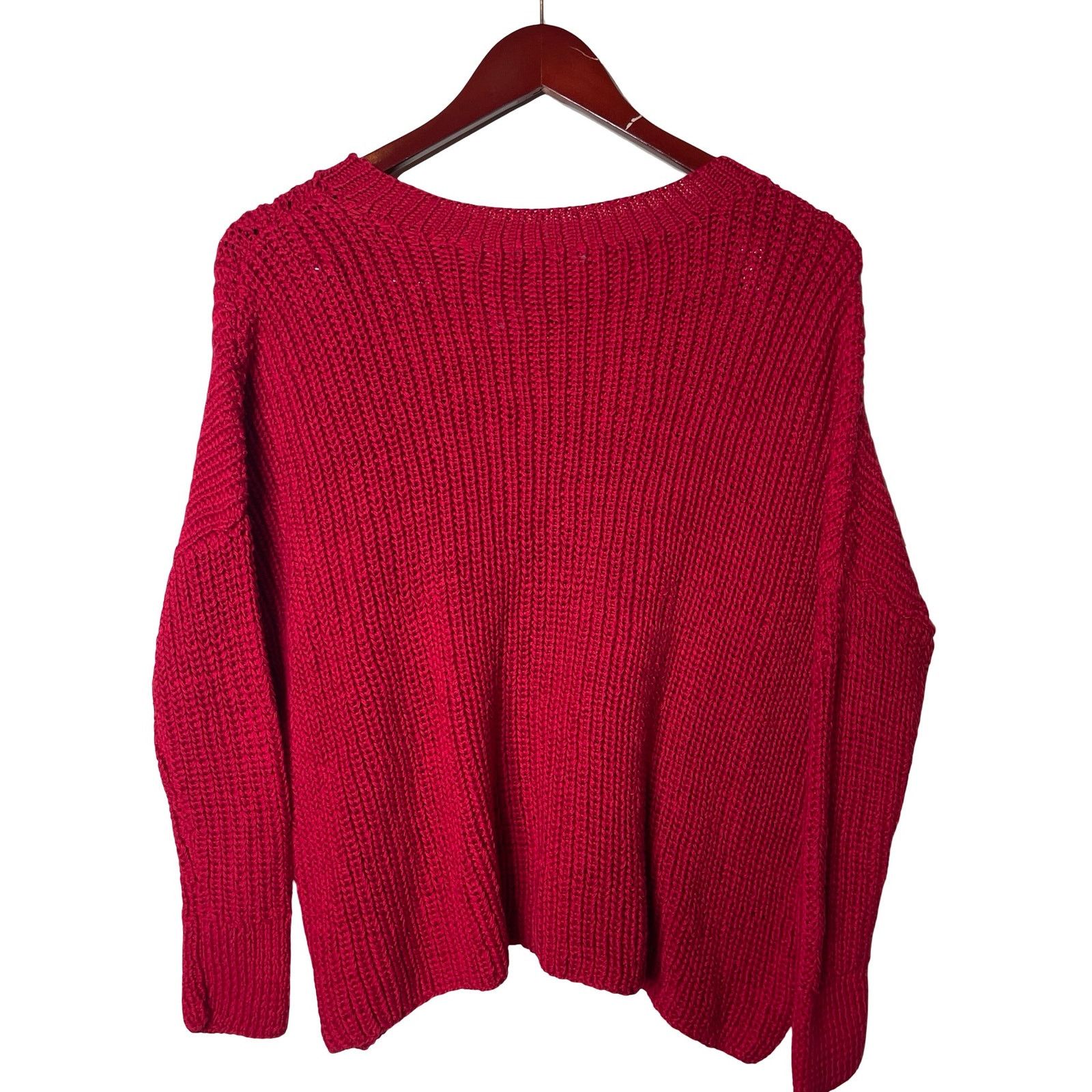 Other Spencer Vladimir red handknit boatneck sweater sz M/L Size M / US 6-8 / IT 42-44 - 4 Thumbnail