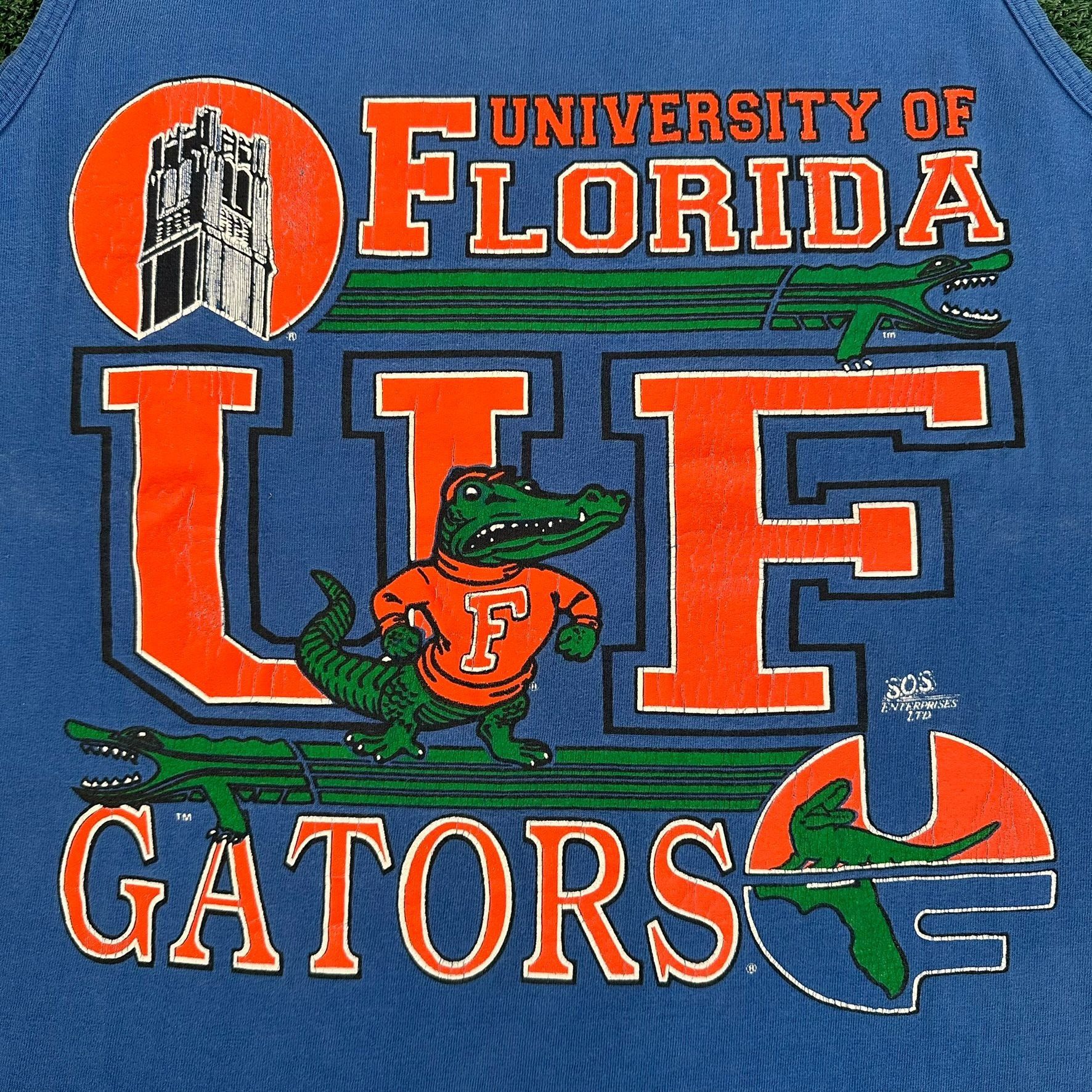Vintage Vintage 90s UF Florida Gators Tank Top Blue M Single Stitch Size US M / EU 48-50 / 2 - 2 Thumbnail