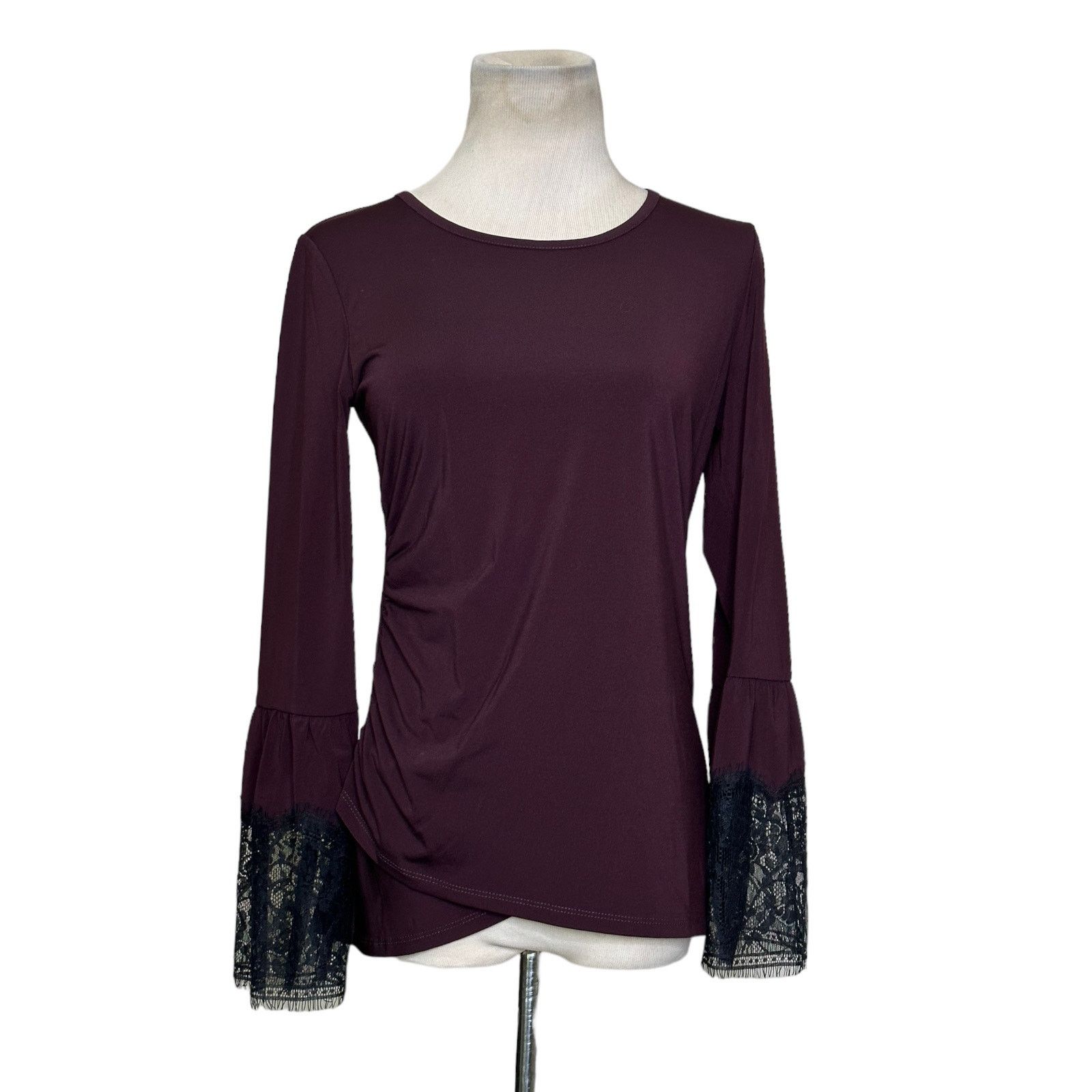 KOBI HALPERIN KOBI Aubergine Miley Long Sleeve Blouse size Small Size S / US 4 / IT 40 - 15 Thumbnail