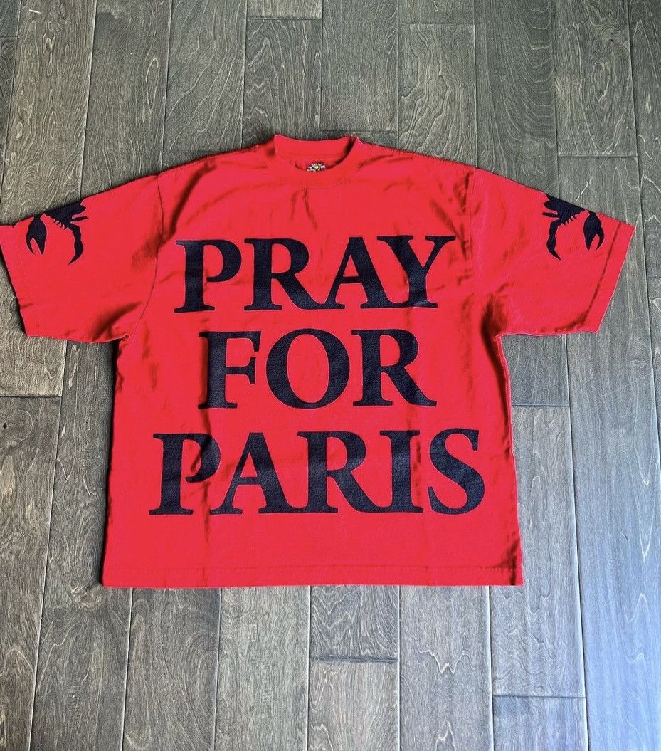 Streetwear GXFR Blientele Westside Gunn Pray for Paris Red tee