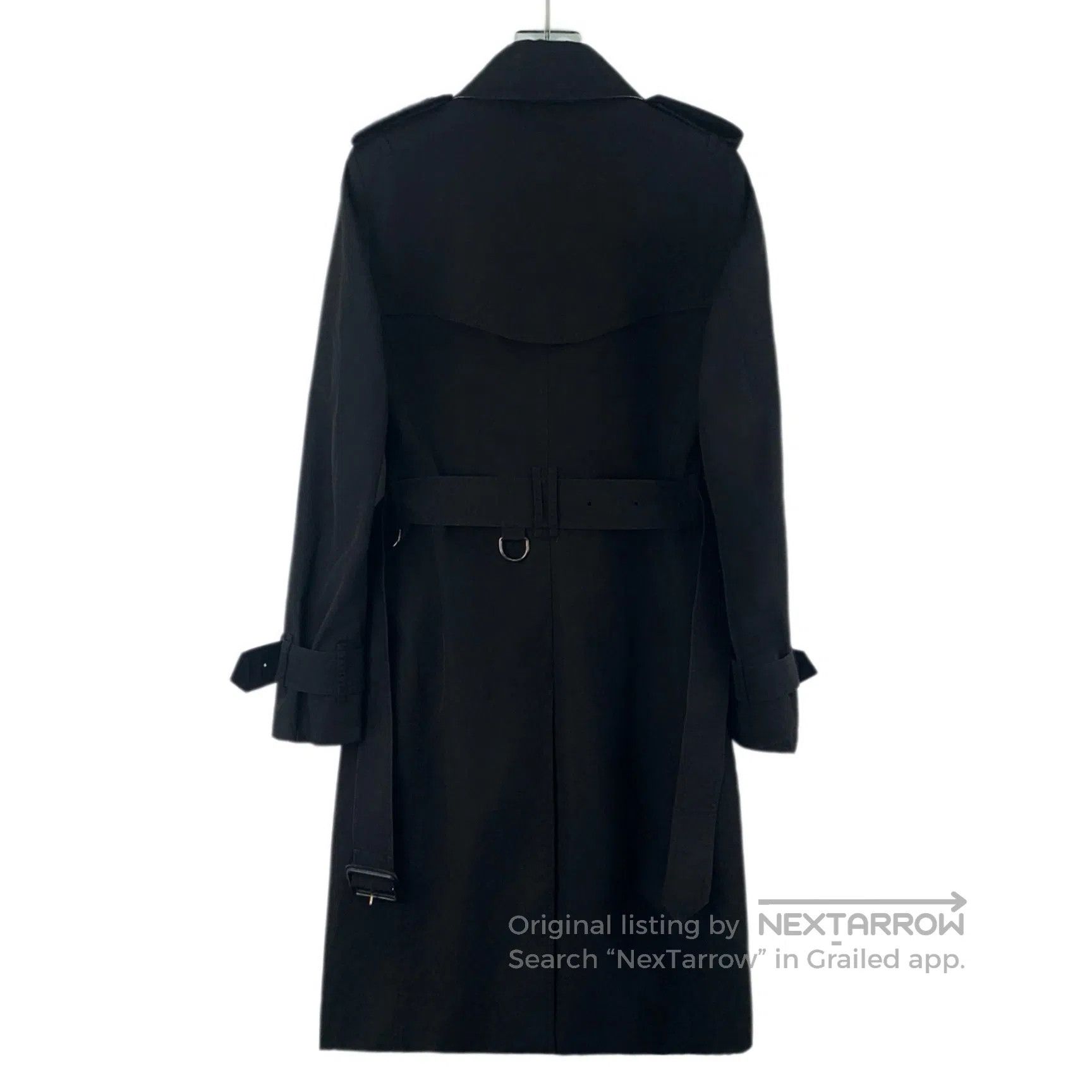 Burberry Burberry Black Lapel Double-breasted Long-sleeve Belted Tr Size XS / US 0-2 / IT 36-38 - 2 Thumbnail
