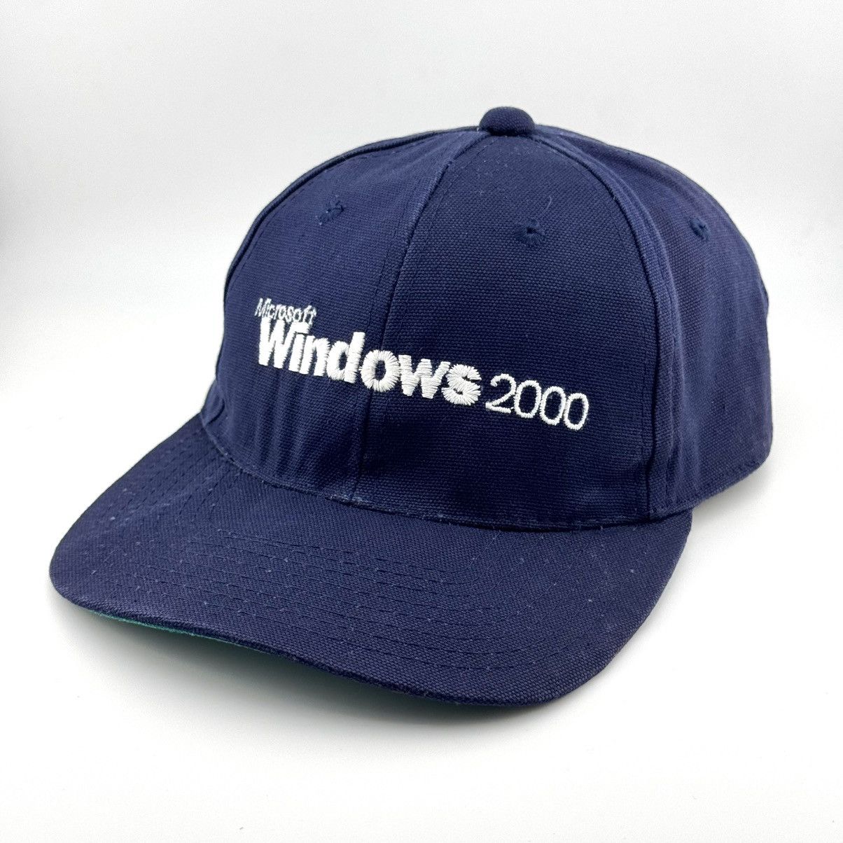 Microsoft Vtg 90s Microsoft Windows 2000 Cap Navy Tech Promo Hat Size ONE SIZE - 3 Thumbnail