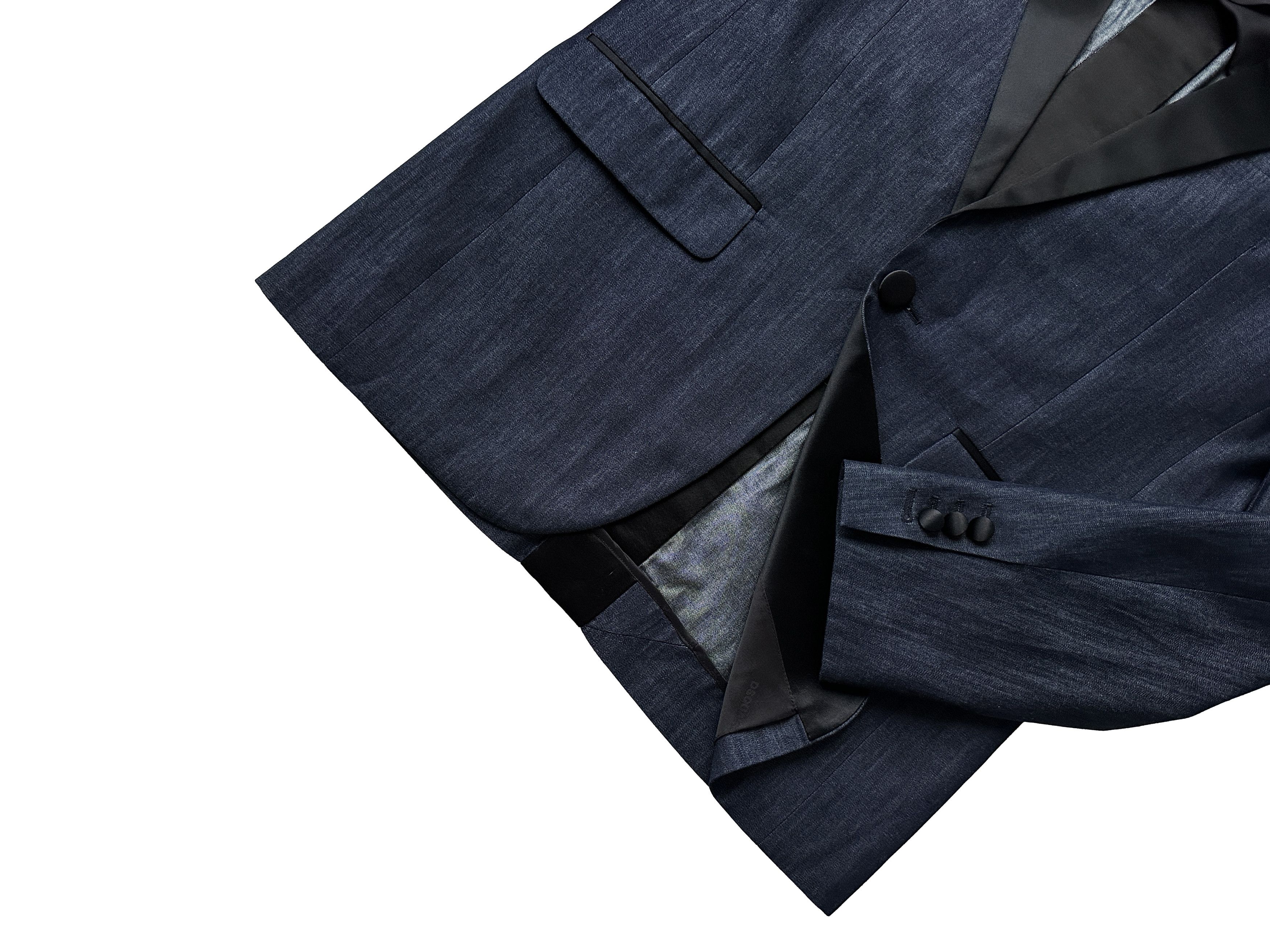 Dsquared2 DSQUARED2 Tokyo 1 Button Silk Denim blazer jacket Size 50R - 6 Thumbnail