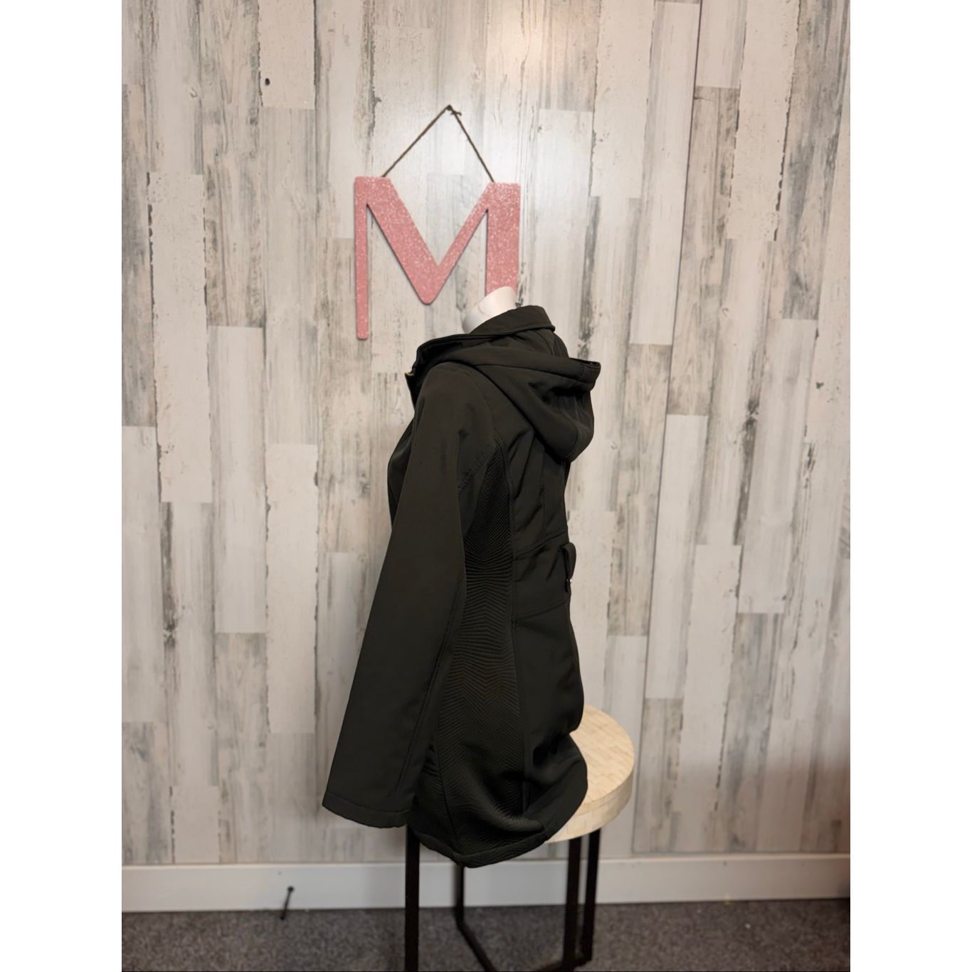 Guess GUESS Women’s Black Hooded Zip-Up Jacket Coat Size M Size M / US 6-8 / IT 42-44 - 2 Thumbnail