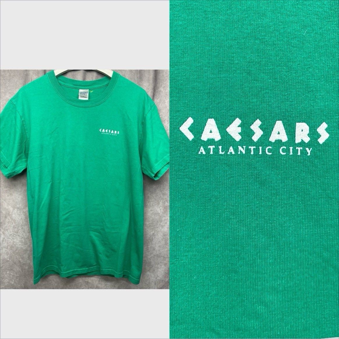 Other Vtg 90s Y2K CAESARS Atlantic City T-Shirt Large L Green Casi Size US L / EU 52-54 / 3 - 1 Thumbnail