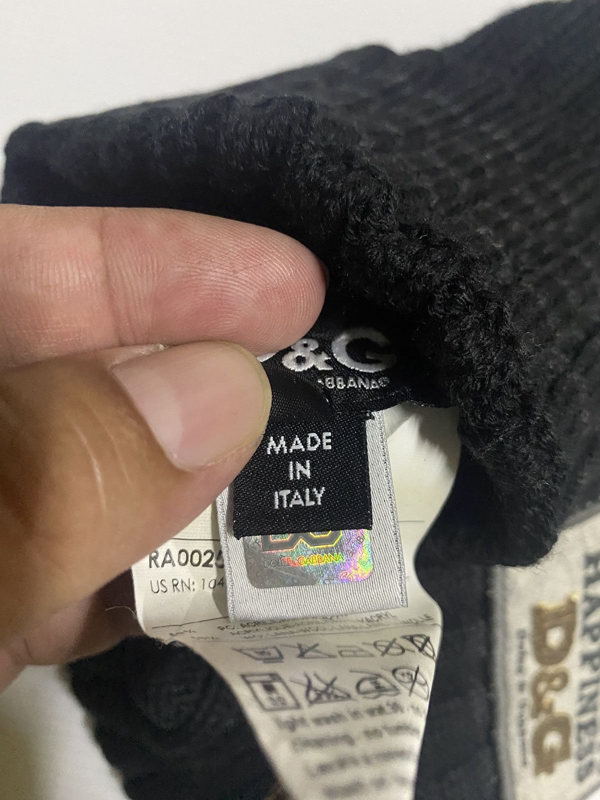 Dolce & Gabbana Dolce & Gabbana Small Patches Knitted Beanie Hat Size ONE SIZE - 5 Thumbnail