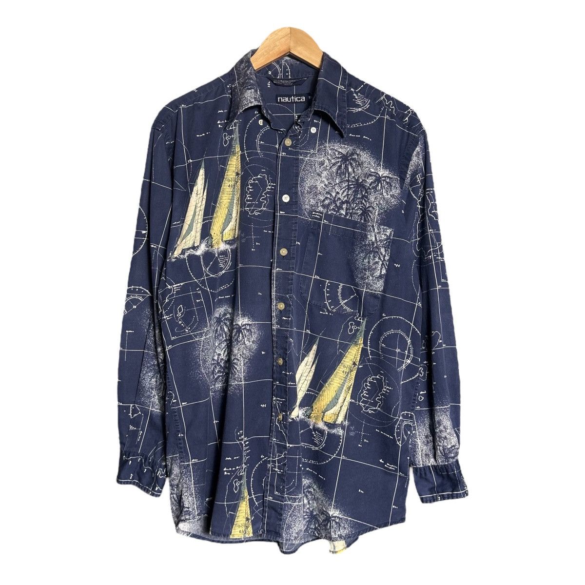 Nautica Vintage Nautica Sailing Boat Over Print Button Up Shirt Size US M / EU 48-50 / 2 - 1 Thumbnail