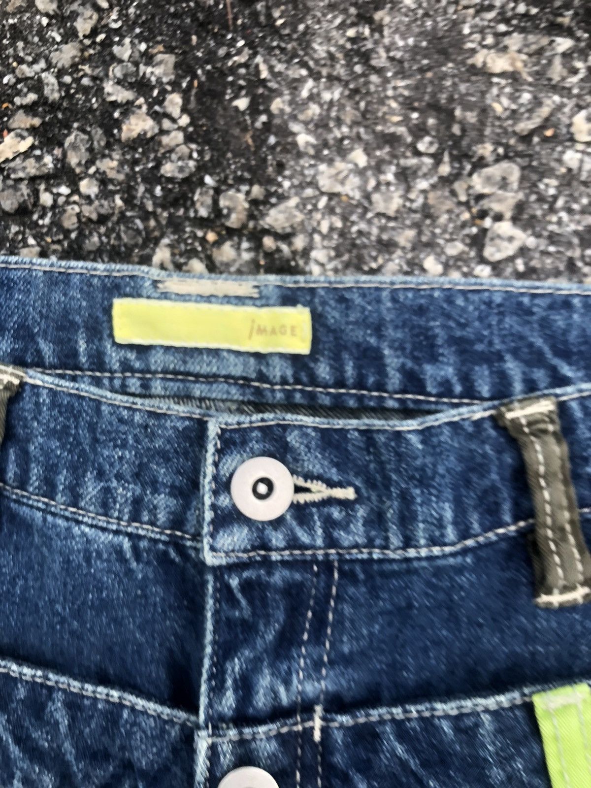 Vintage MAGE Double Waist Streetwear Jeans Size 29" - 5 Thumbnail