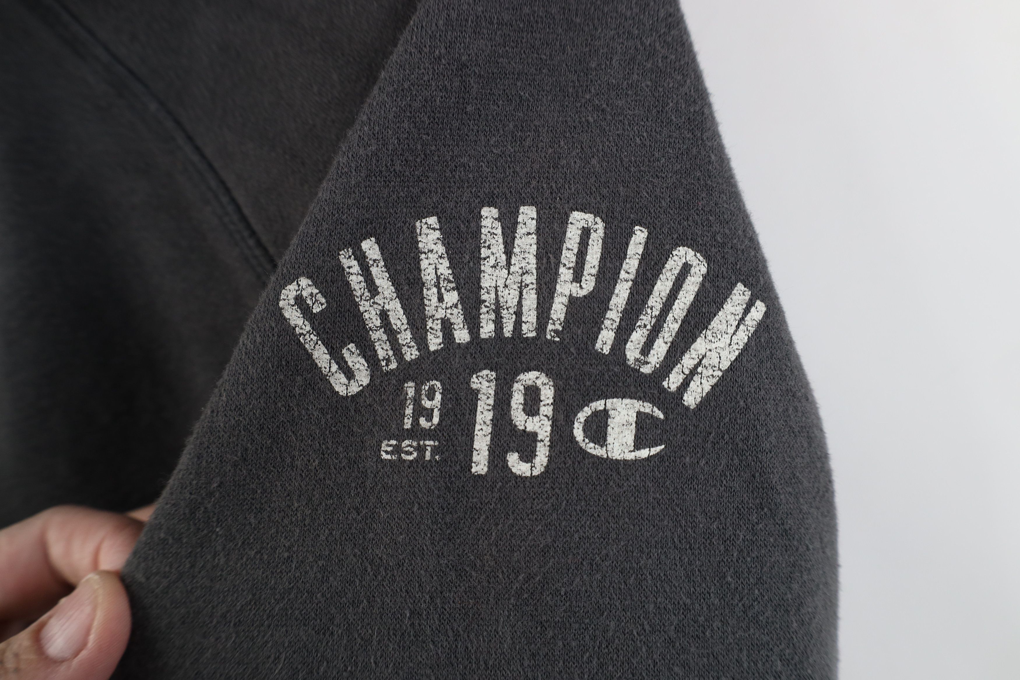 Champion Vintage Y2K Champion Spell Out Full Zip Hoodie Gray Size M / US 6-8 / IT 42-44 - 4 Thumbnail