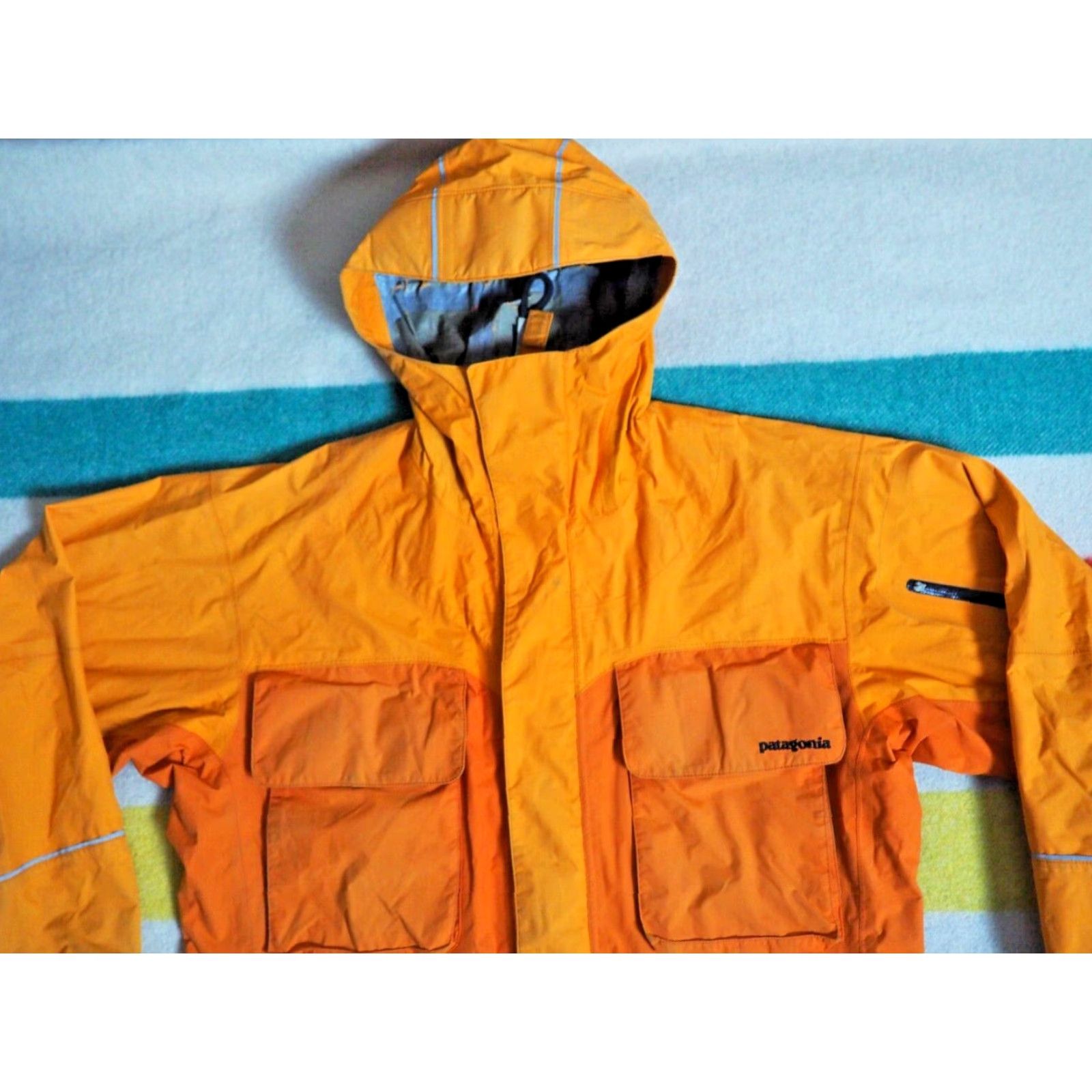 Patagonia PATAGONIA Hooded Shell Jacket Gorp Mens S Orange Two-Tone Logo 2006 Lotus Design Windbreaker Streetwear Size US S / EU 44-46 / 1 - 4 Thumbnail