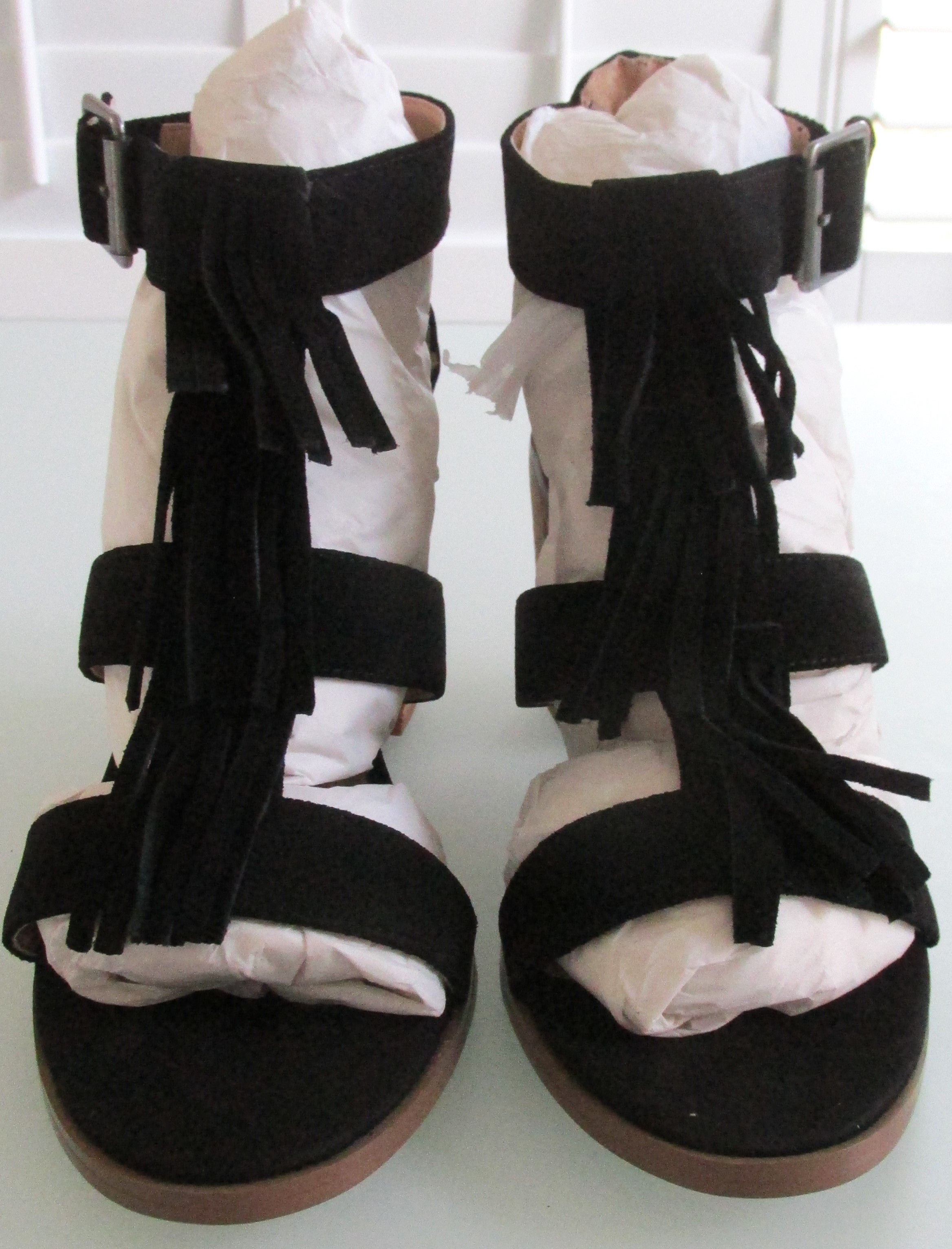 Other Sole Society New Suede Open Toe Fringe Heels Size 8M Size US 8 / IT 38 - 1 Thumbnail