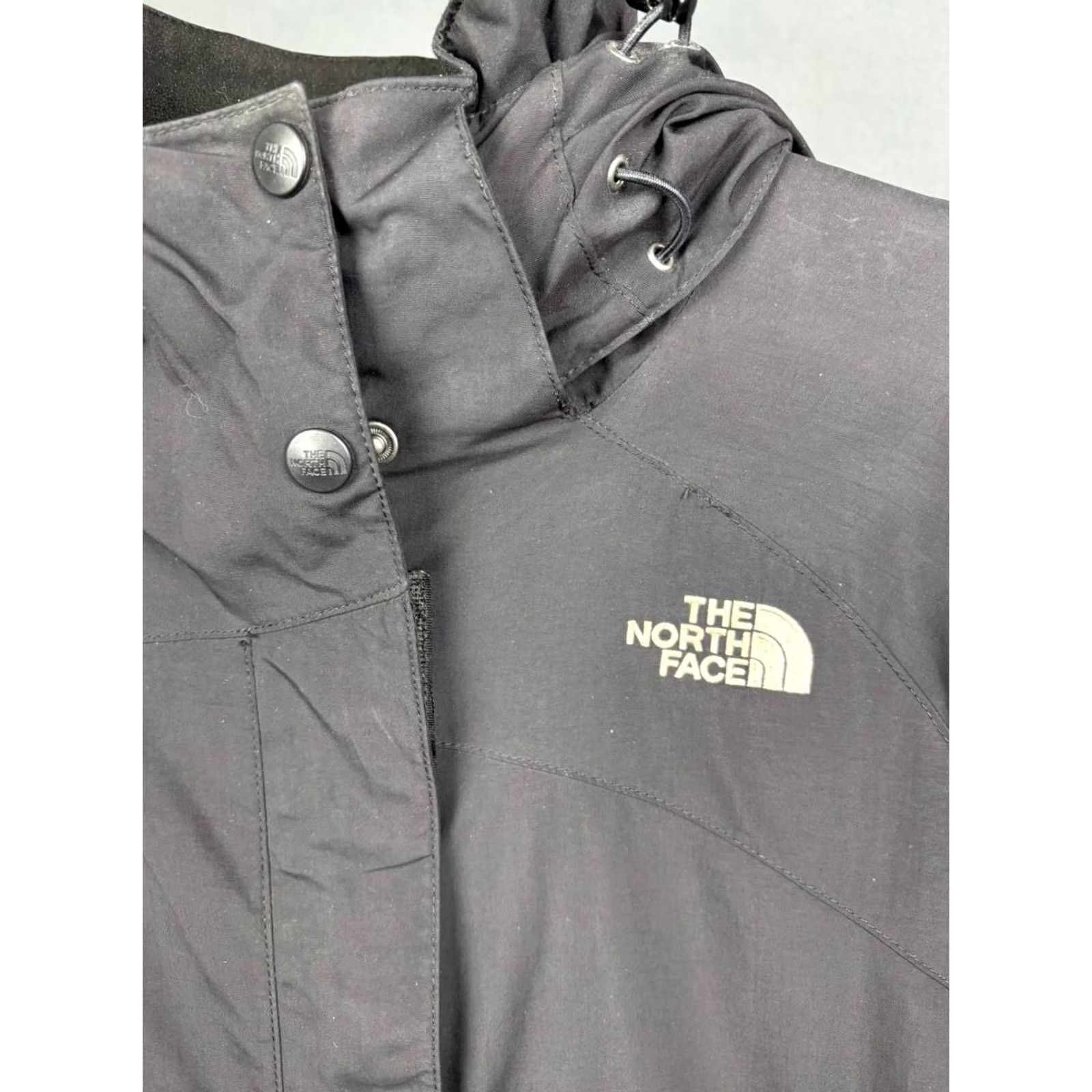 Lacoste The North Face Windbreaker Jacket Women's Regular Black Nylon Zip L Microfiber Pattern Solid 90s Vintage No Size L / US 10 / IT 46 - 5 Thumbnail