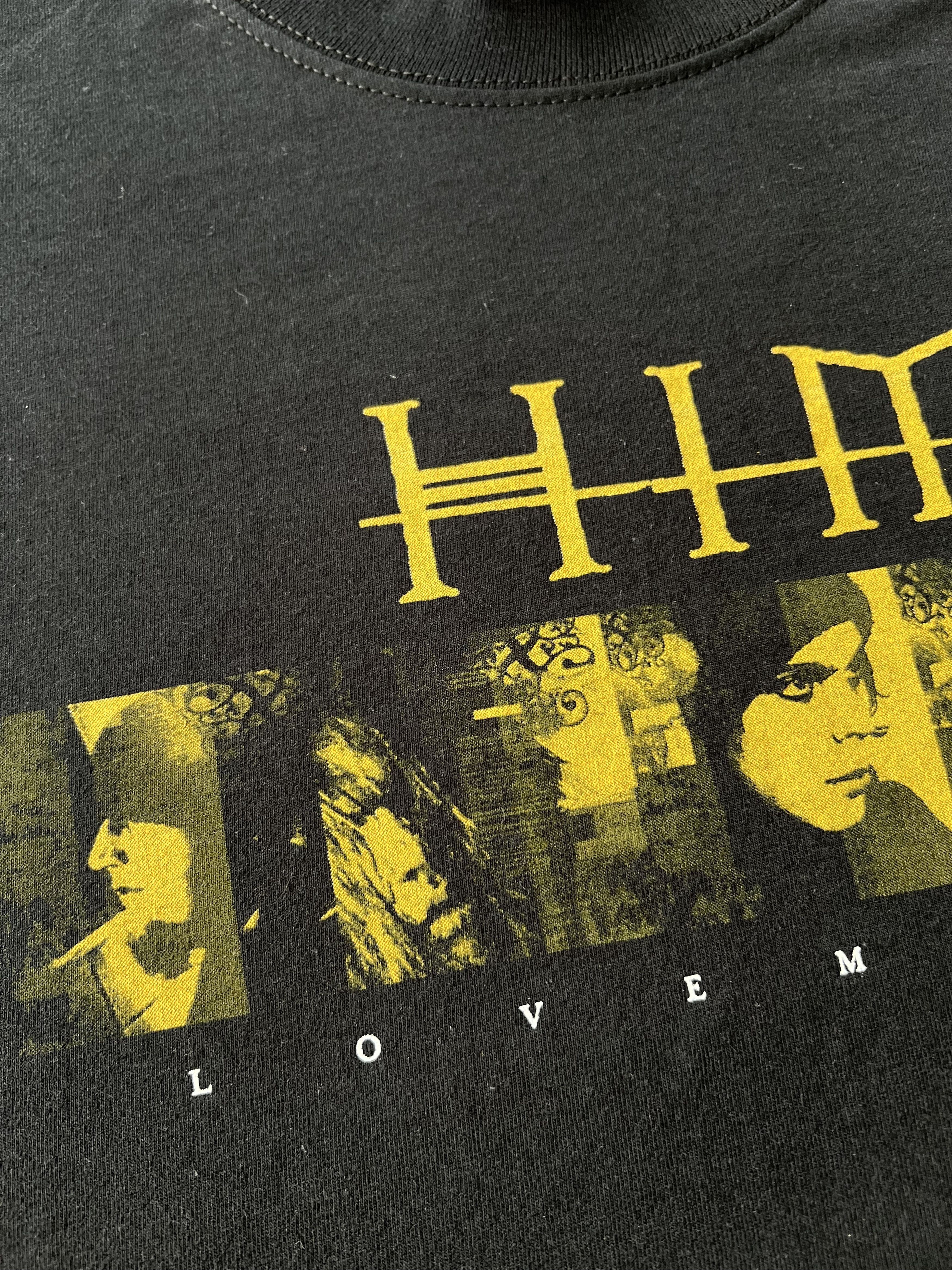 Band Tees Vintage 2000s HIM Love Metal Glam Rock Band Black T-shirt Size US XL / EU 56 / 4 - 5 Thumbnail
