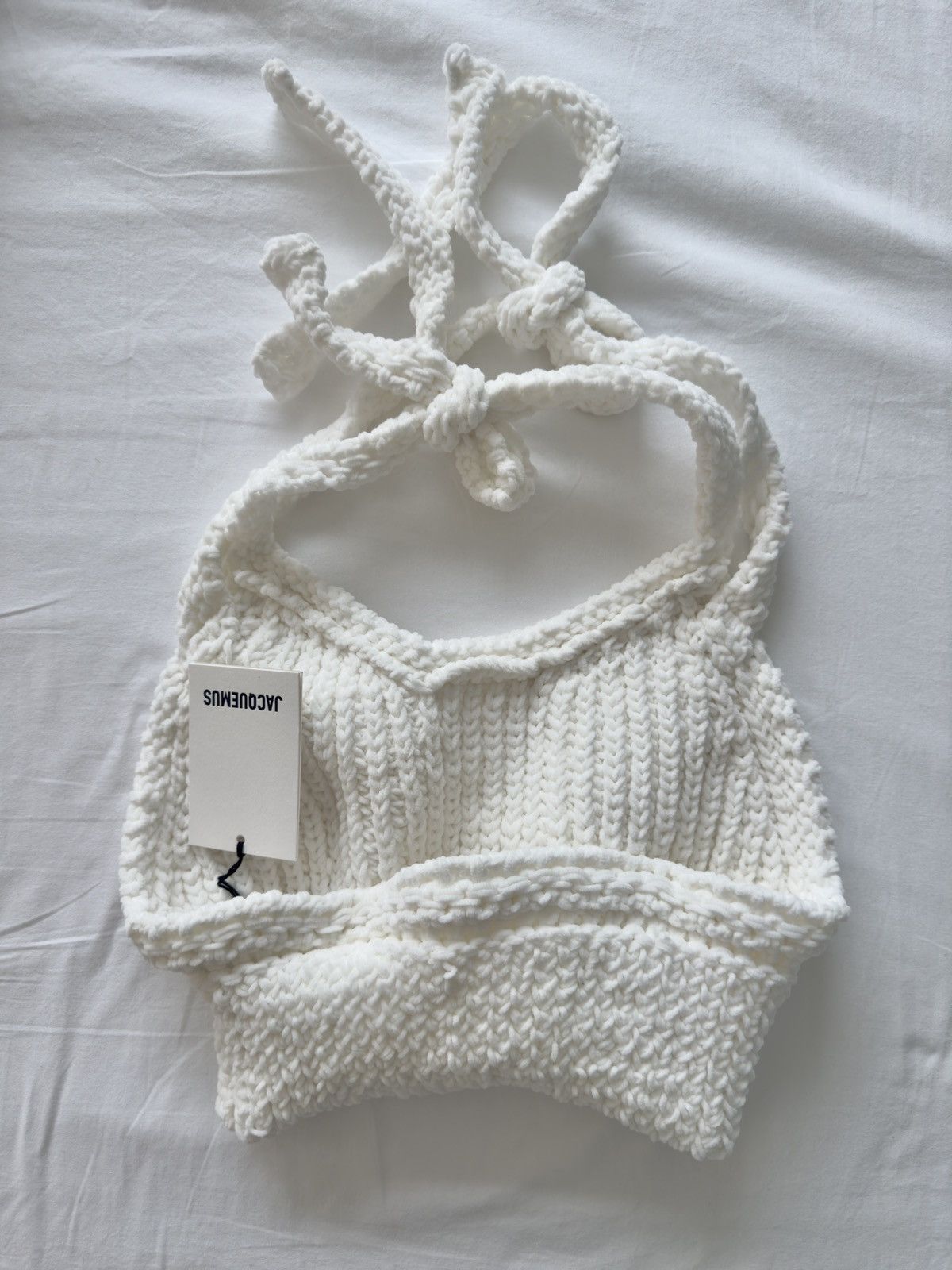 Jacquemus JACQUEMUS White 'La Maille Nuvola' Tank Top Size S / US 4 / IT 40 - 3 Thumbnail
