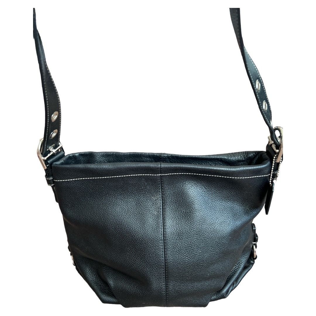 Coach COACH Black Leather Convertible (Shoulder or Sling) Bag Size ONE SIZE - 5 Thumbnail