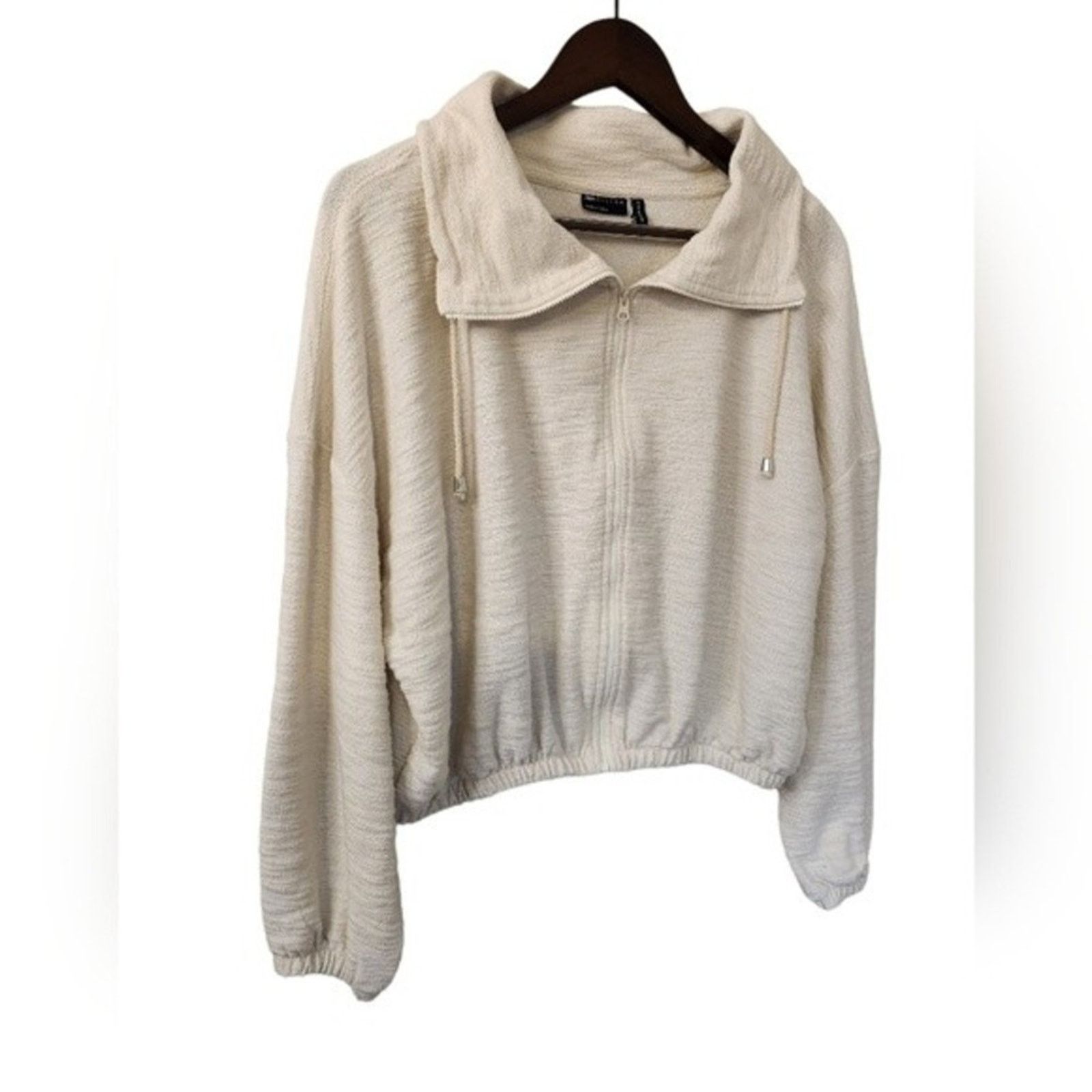 Asos ASOS Nubby Oversized Cropped Jacket 14 XL Size XL / US 12-14 / IT 48-50 - 3 Thumbnail