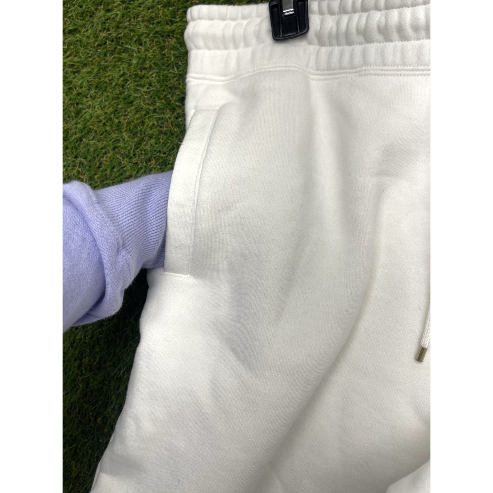 Nike VINTAGE Nike Jordan Sweatpants Womens XL Baggy White Fleece Thick Flight Jogger Sports Y2K Size 40" / US 18 - 7 Thumbnail