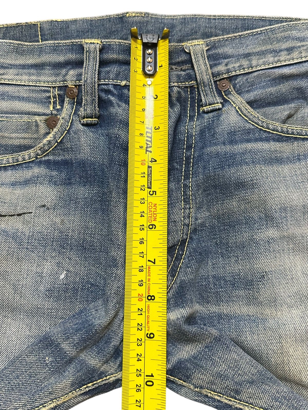 14th Addiction Crazy Vintage 70s Big Stone Mud Wash Painted Distress Flare Size US 27 - 19 Thumbnail
