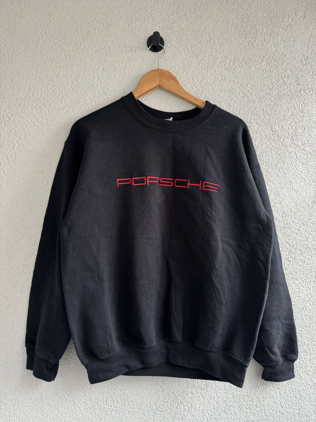 Vintage Porsche Sweatshirt Spell Out Logo Crewneck