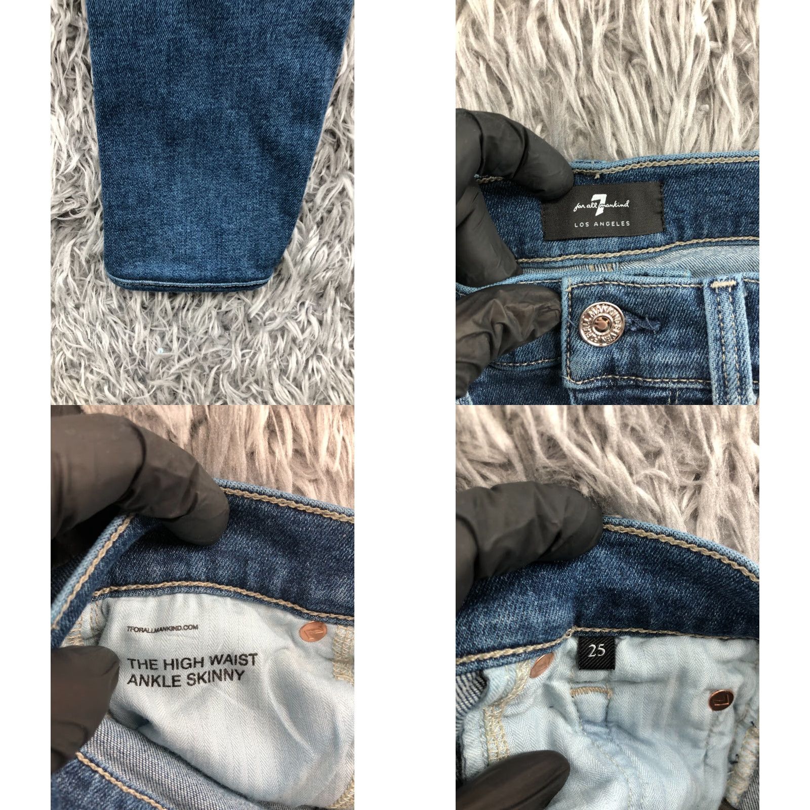 7 For All Mankind 7 For All Mankind The High Waist Ankle Skinny Jeans Womens Blue Size 25 Regular Waist 25 Inseam 25 Denim Cotton Jeans Color Blue Size 42" / US 20 - 8 Thumbnail