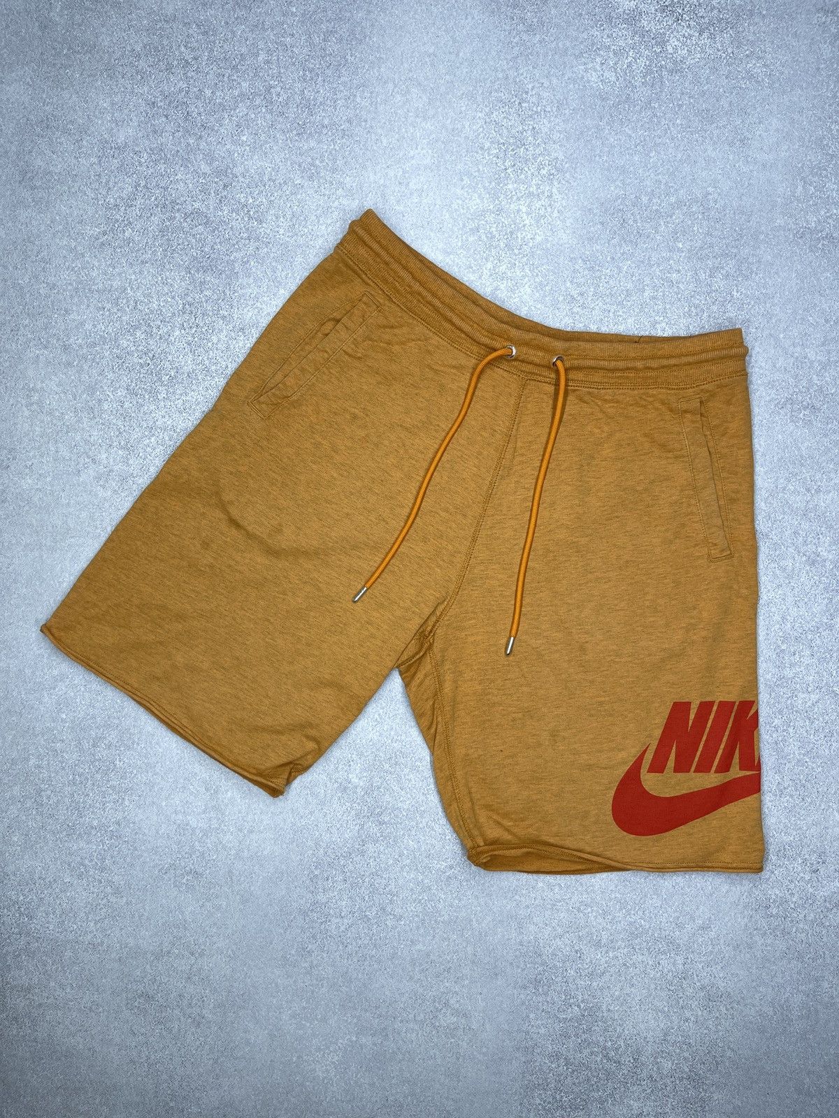Nike Mens Nike NSW Orange Shorts Big Logo Drill Y2K TECH ACG Size US 34 / EU 50 - 1 Thumbnail