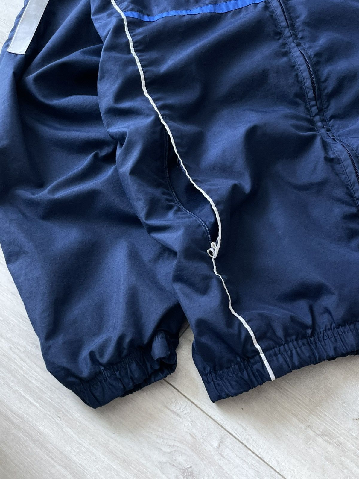 Nike Vintage Y2K Nike 00’s Track Jacket Nylon Blue Swoosh RARE Size US L / EU 52-54 / 3 - 6 Thumbnail