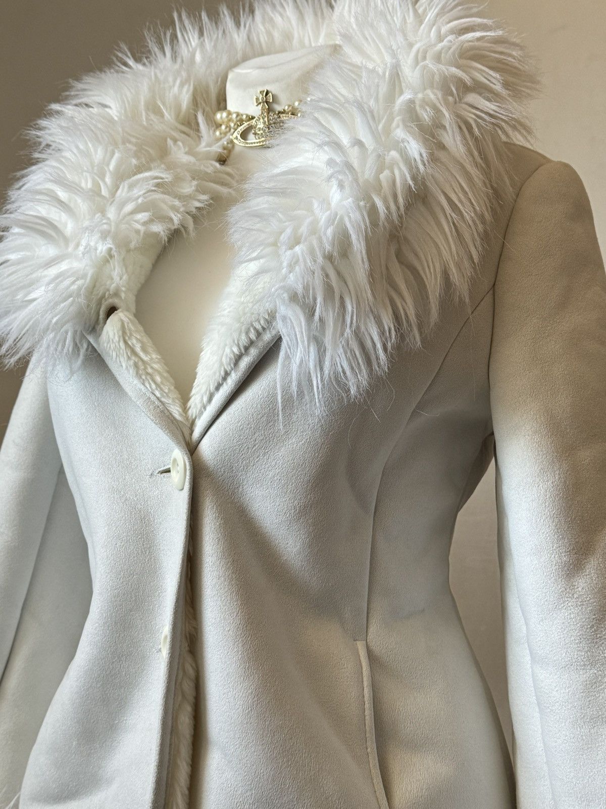 Vintage White / Cream Vintage Afgan Penny Lane faux fur coat Size S / US 4 / IT 40 - 3 Thumbnail