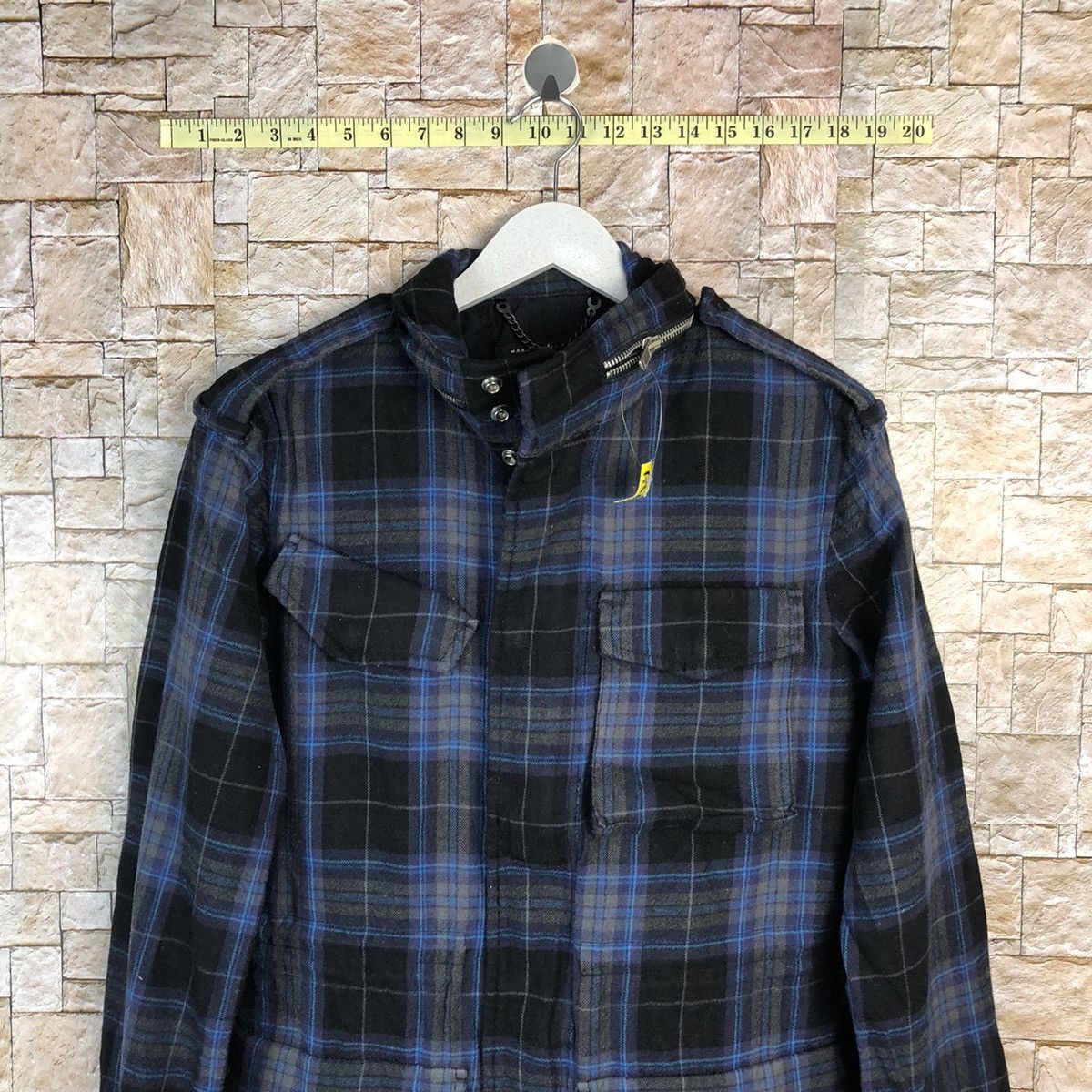 Japanese Brand Marc by Marc Jacobs checkered Blue Flannel jacket #A873 Size US S / EU 44-46 / 1 - 2 Thumbnail