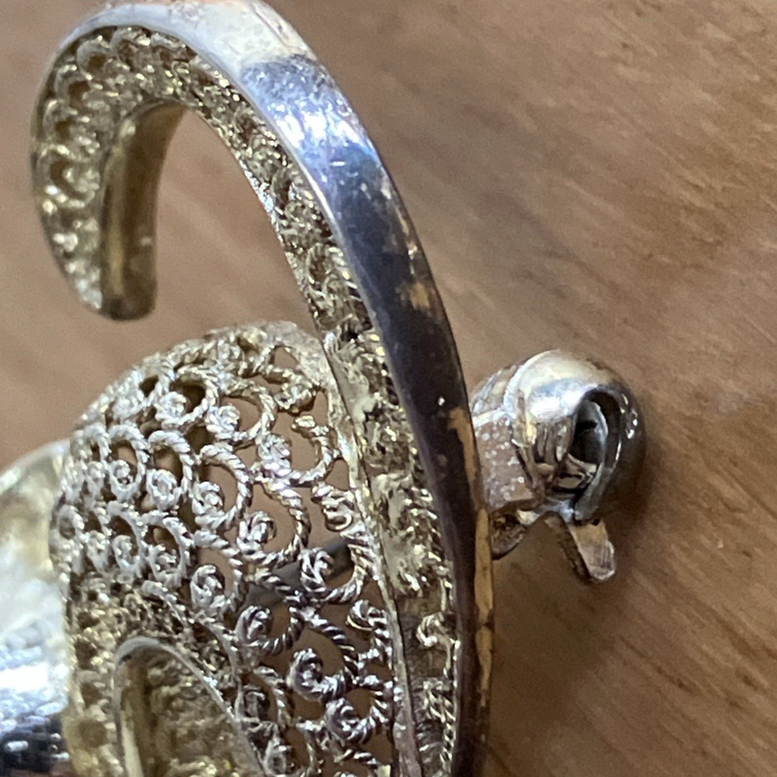 Other Vtg Scaredy Cat Sterling Silver Filigree Brooch Pin Germany Size ONE SIZE - 14 Thumbnail