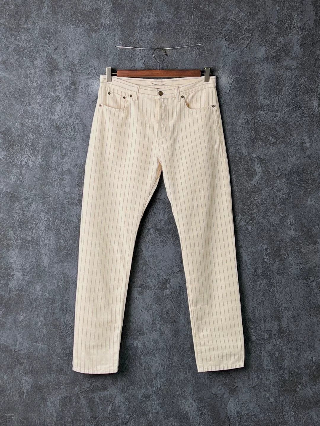 Saint Laurent Paris Saint Laurent Paris Casual Striped White Casual Pants 32 Men Size US 32 / EU 48 - 1 Thumbnail