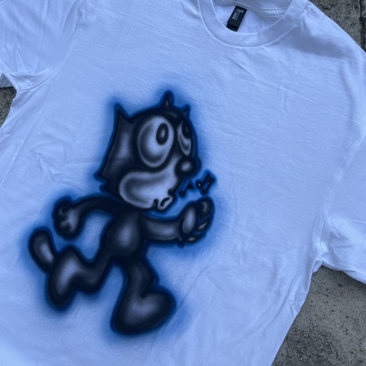 Band Tees × Vintage Custom Tshirt Felix The Cat Airbrush Size US L / EU 52-54 / 3 - 3 Thumbnail