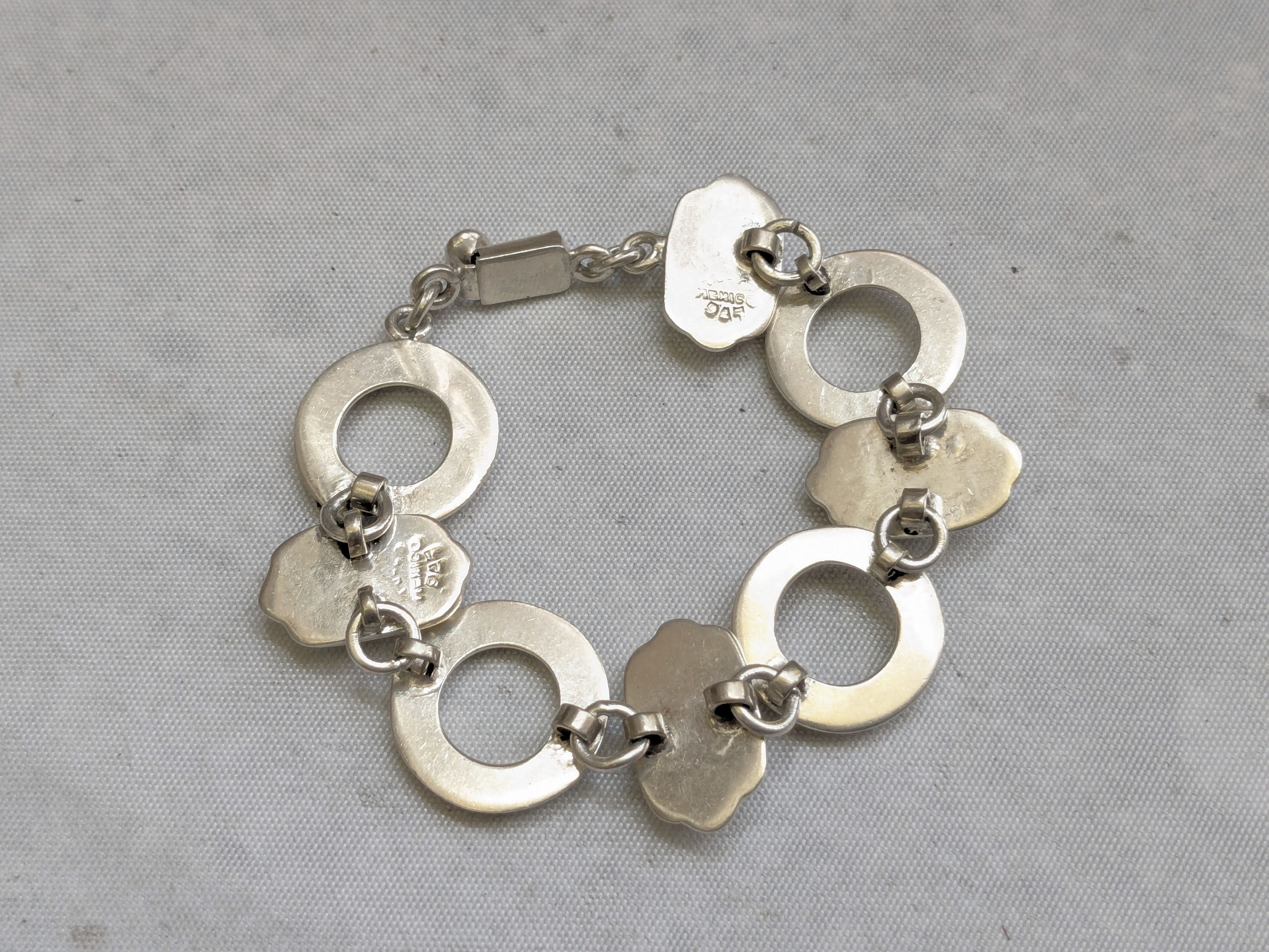 Vintage Vintage Sterling Silver Bracelet Taxco 6.75" Hollow Mexico Size ONE SIZE - 5 Thumbnail