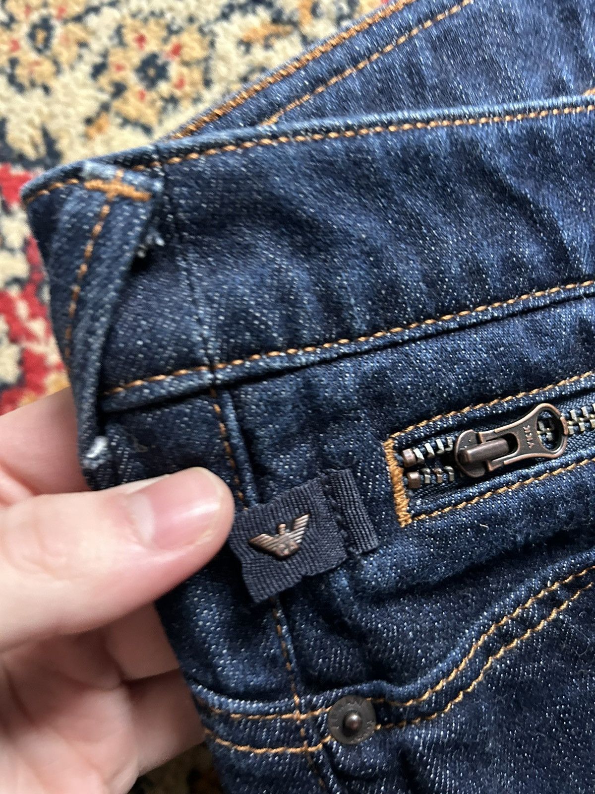 Giorgio Armani × Vintage Vintage Armani Jeans metal logo y2k style denim Size US 30 / EU 46 - 8 Thumbnail