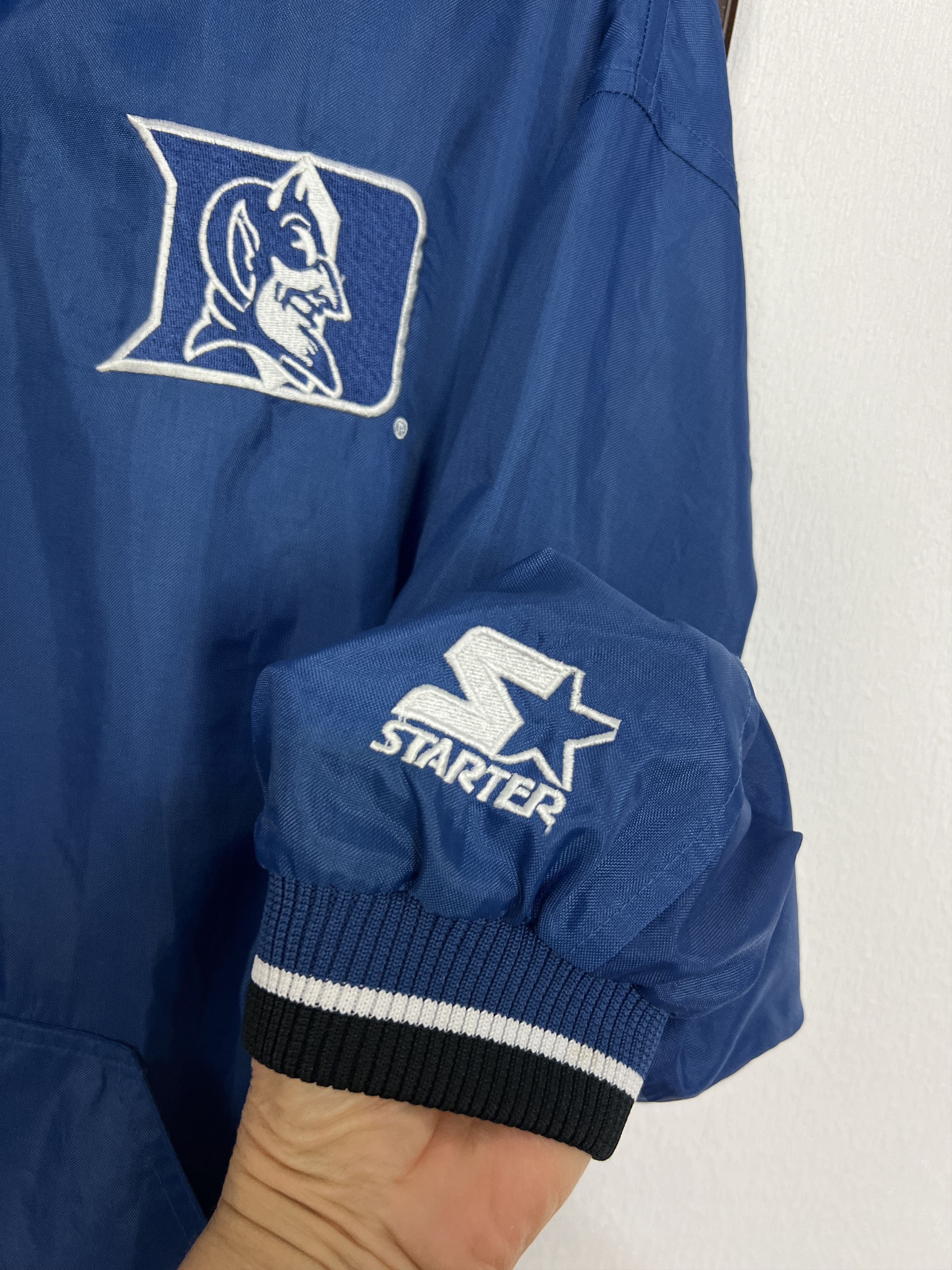 Starter Duke University Blue Devils Jacket NCAA Bomber Windbreaker Size US XL / EU 56 / 4 - 4 Thumbnail