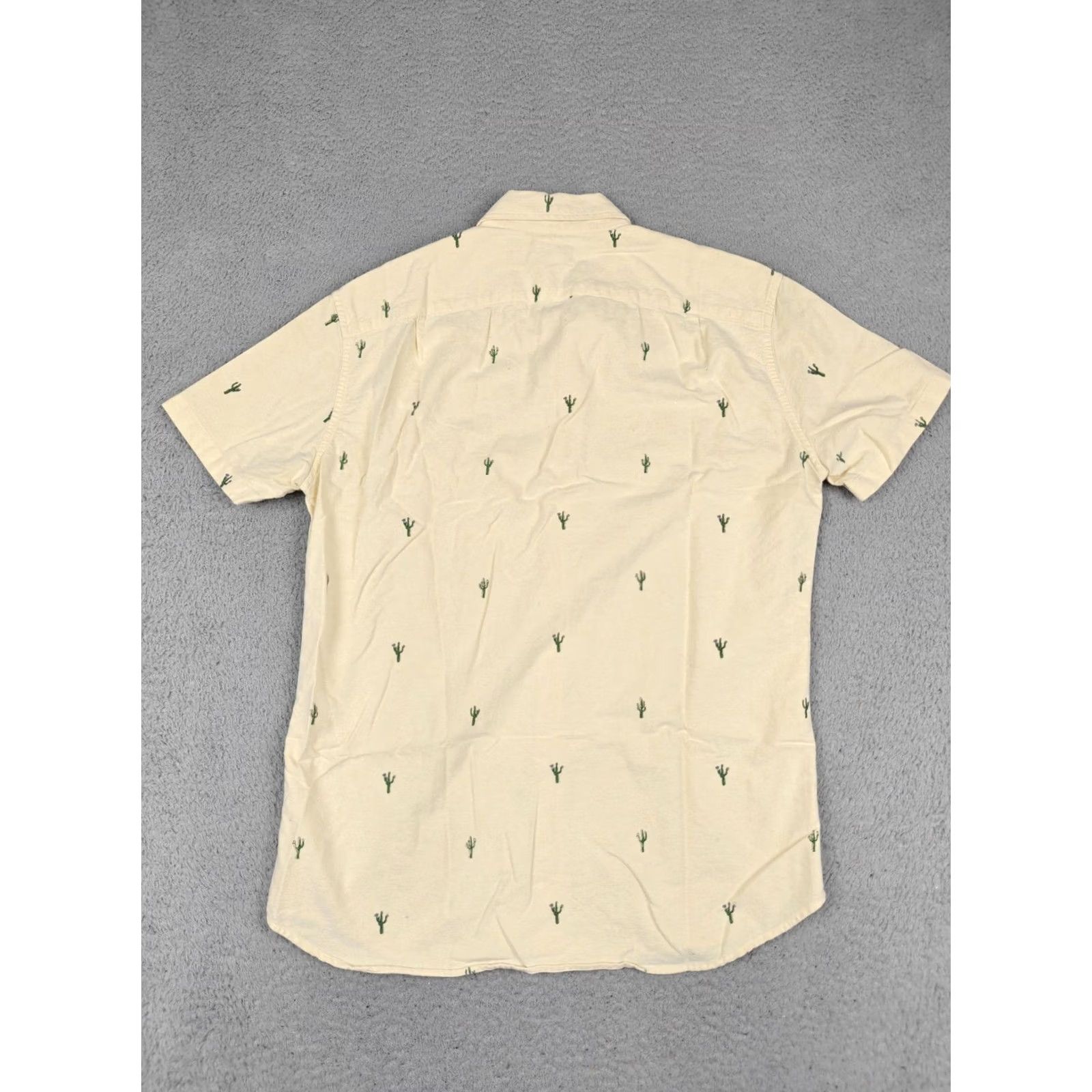 J.Crew J.CREW Shirt Mens M Yellow Cactus Oxford Short Sleeve Slim Fit Embroidered Size US M / EU 48-50 / 2 - 5 Thumbnail