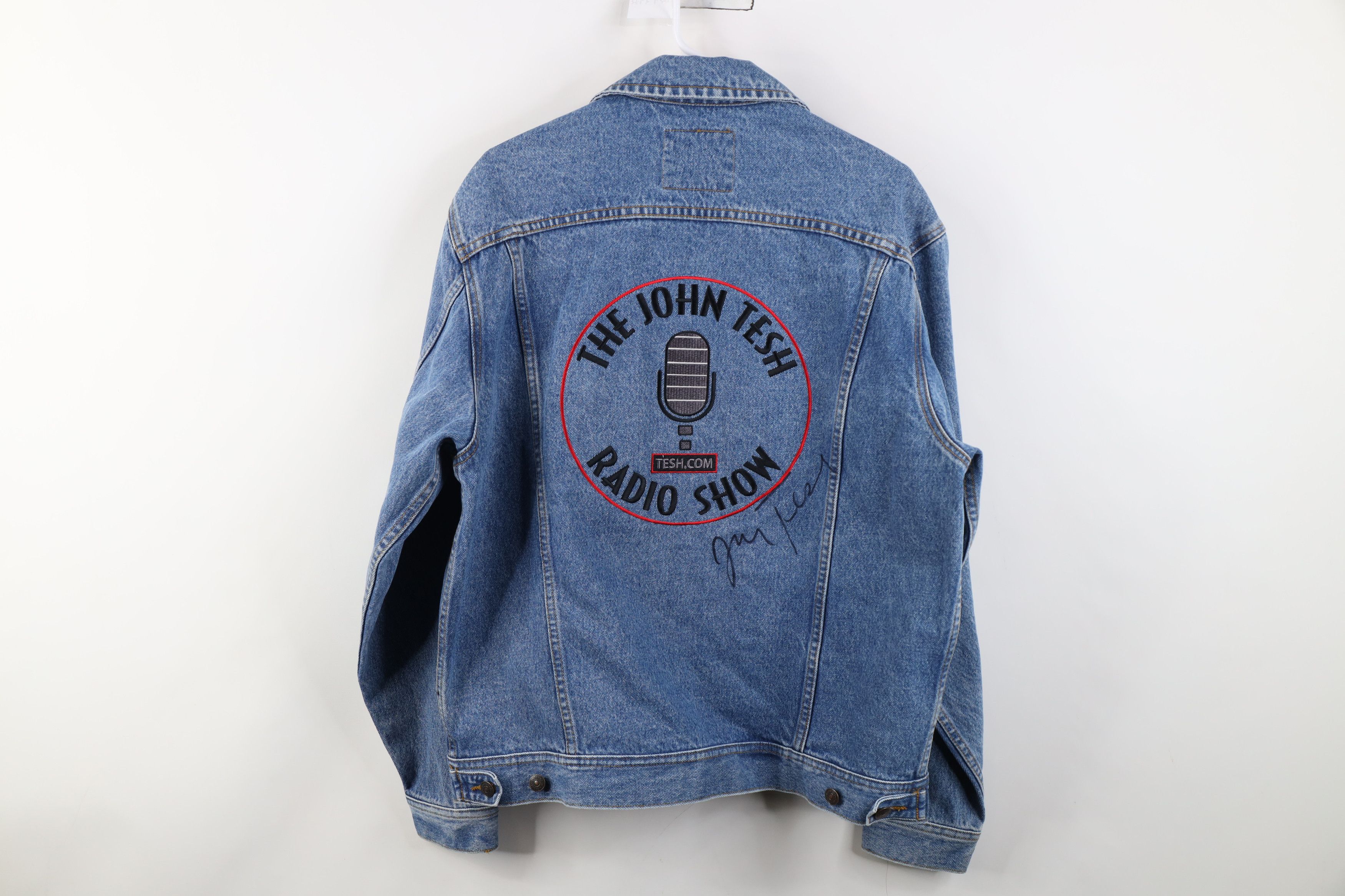 Vintage Vintage 90s Y2K The John Tesh Radio Show Denim Jacket Size US L / EU 52-54 / 3 - 13 Thumbnail