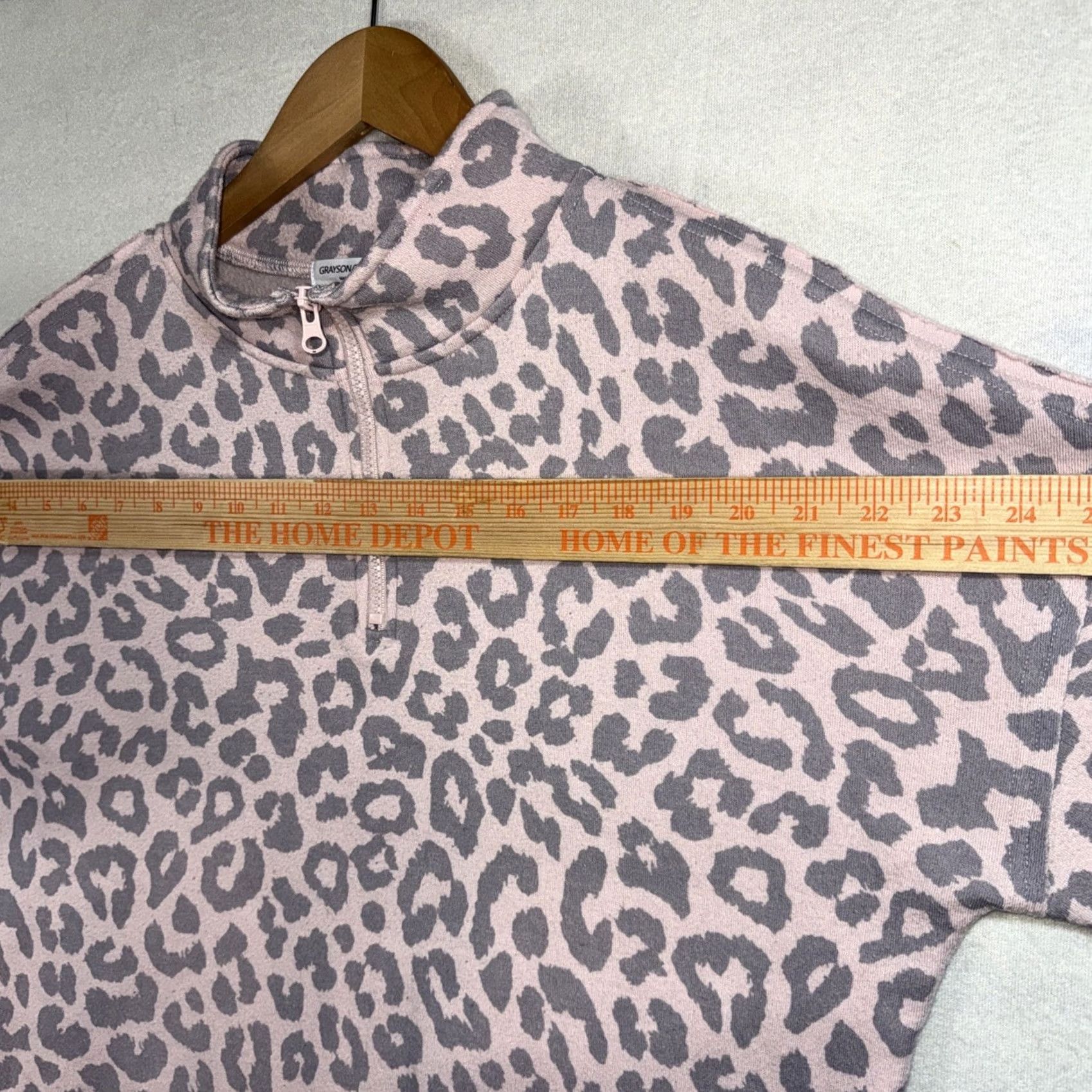Vintage Grayson Threads Sweatshirt Medium Leopard Print Pink Gray 1/4 Zip Pullover Size M / US 6-8 / IT 42-44 - 5 Thumbnail