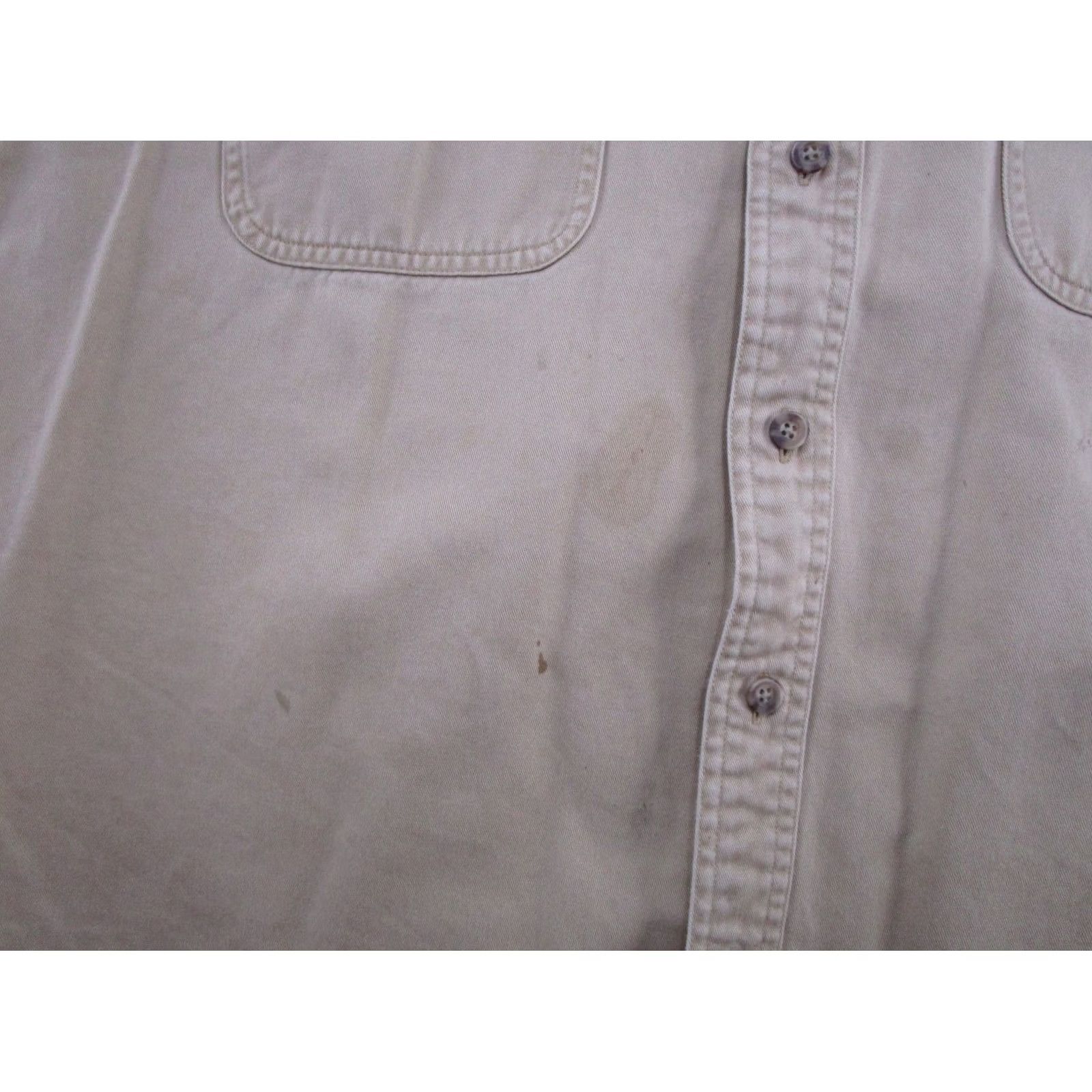Carhartt VINTAGE Carhartt S09SRW Canvas Work Shirt Long Sleeve Button Sandstone Size L Mens Size US L / EU 52-54 / 3 - 4 Thumbnail