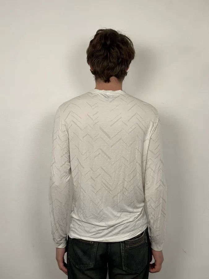 Giorgio Armani AW2019 Giorgio Armani Lines White Longsleeves Size US S / EU 44-46 / 1 - 3 Thumbnail